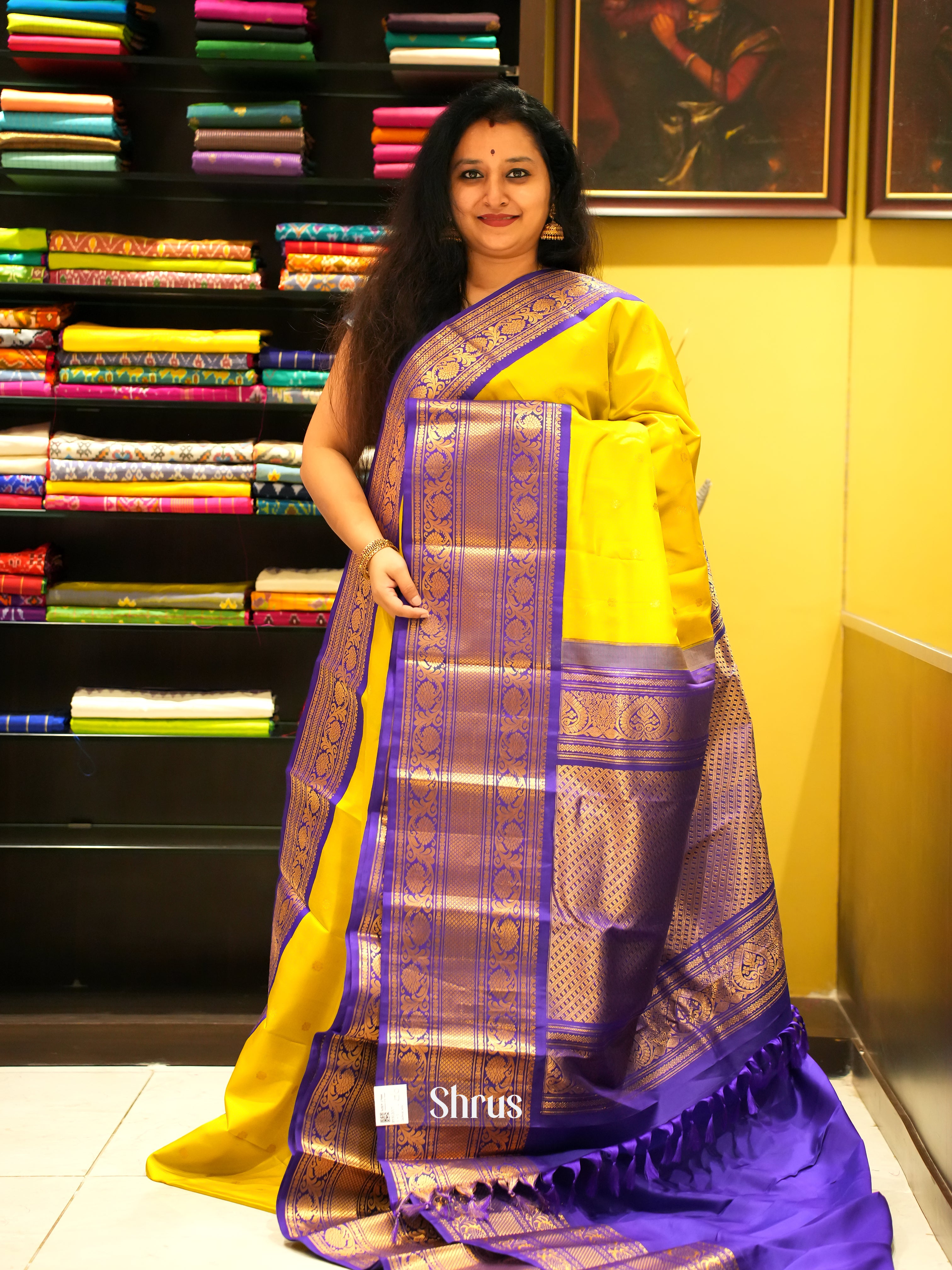 Green And Blue - Gadwal Silk Saree