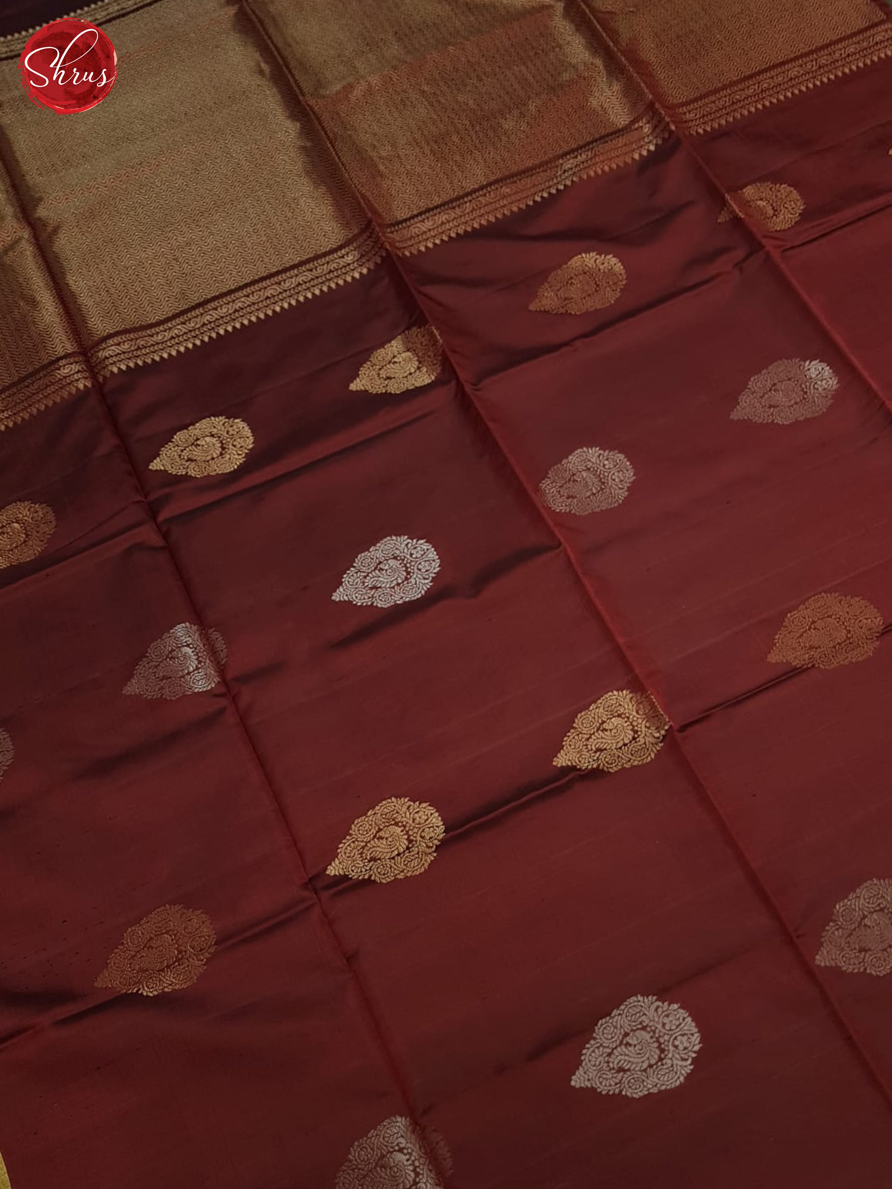 maroon(single tone) - Soft silk Saree - Shop on ShrusEternity.com