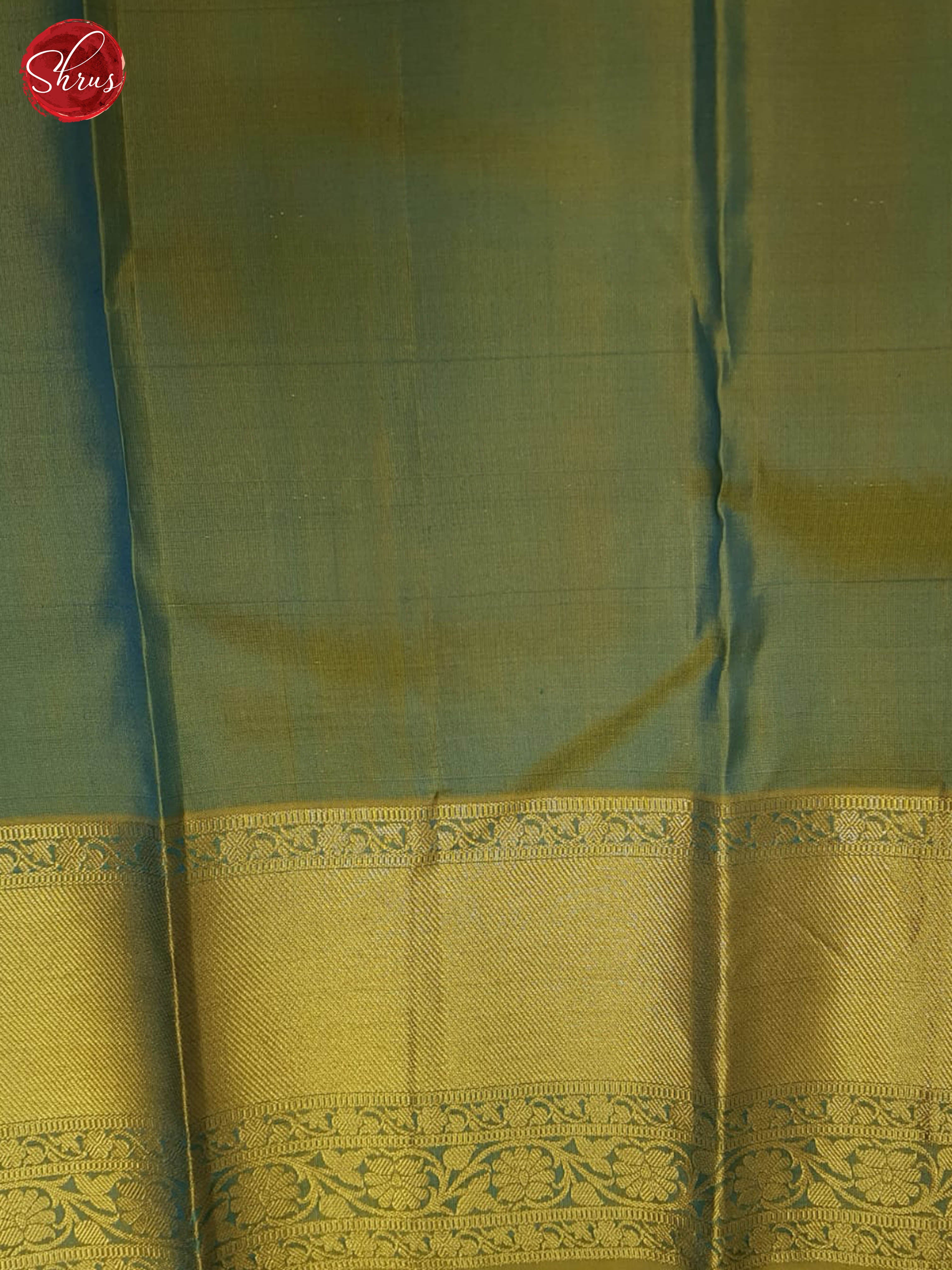 Green And Golden Grey-Kanchipuram Silk saree - Shop on ShrusEternity.com