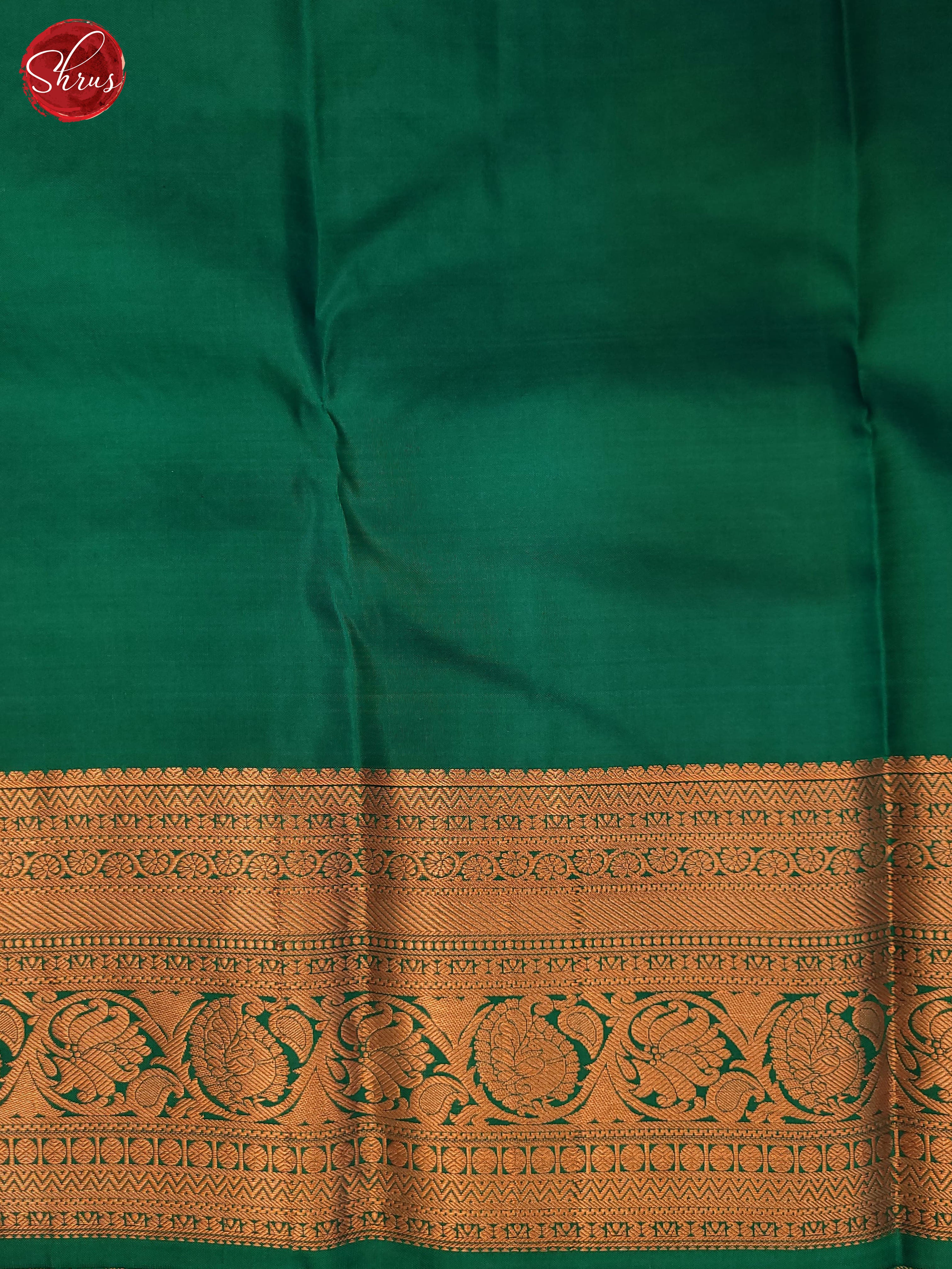 Green(Single tone)-Kanchipuram silk saree - Shop on ShrusEternity.com