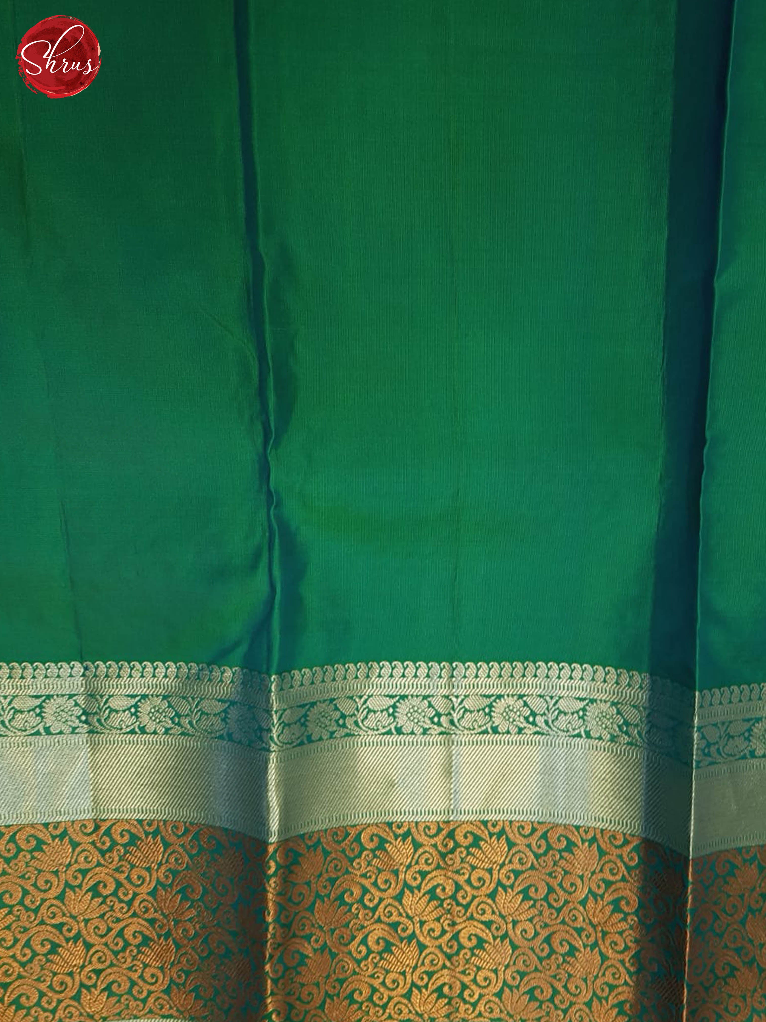 Blue And Green-Kanchipuram Silk Saree - Shop on ShrusEternity.com