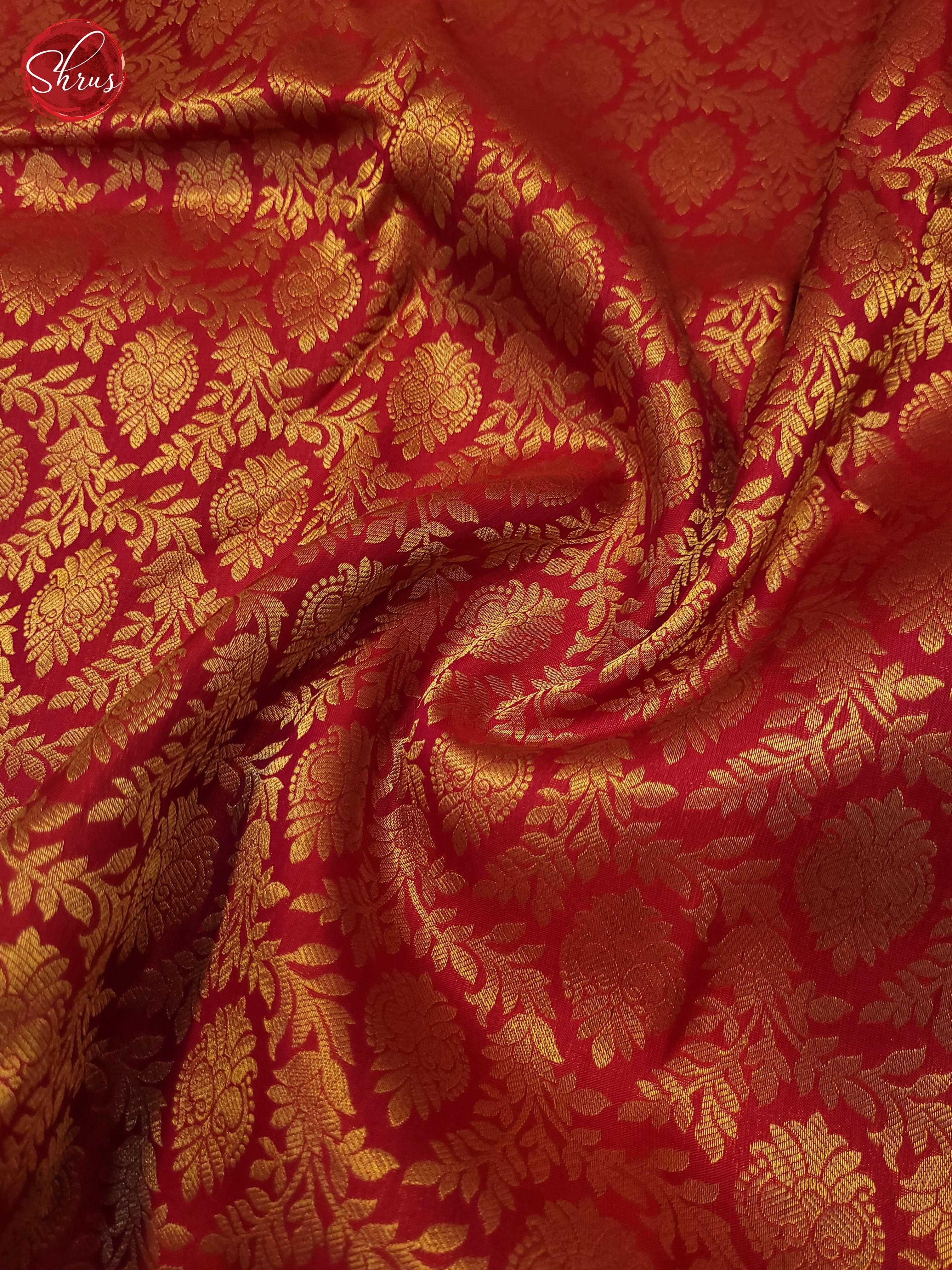 Red(single tone)-Kanchipuram Silk saree - Shop on ShrusEternity.com