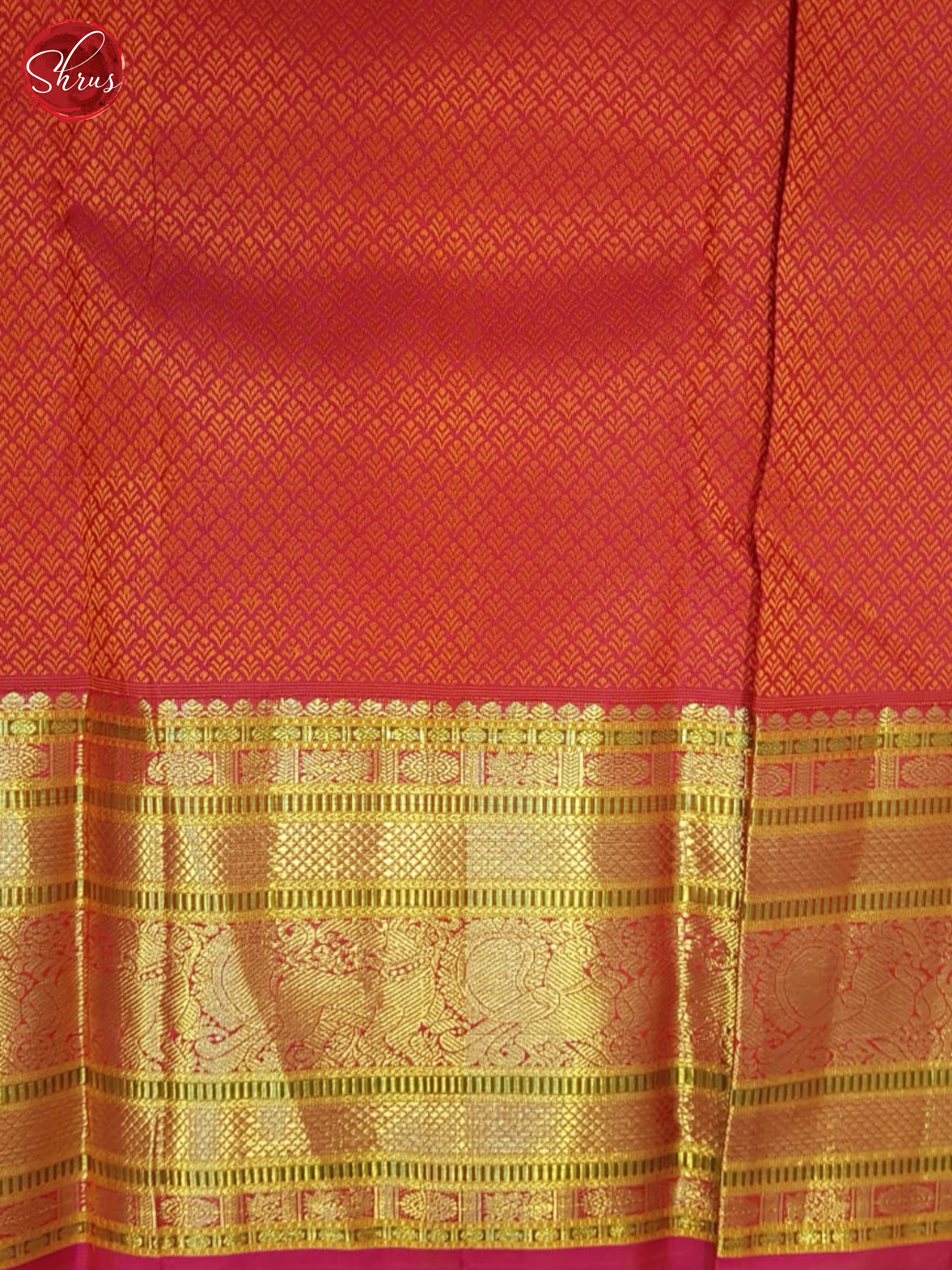 Orange & Deep Pink - Kanchipuram Silk - Shop on ShrusEternity.com