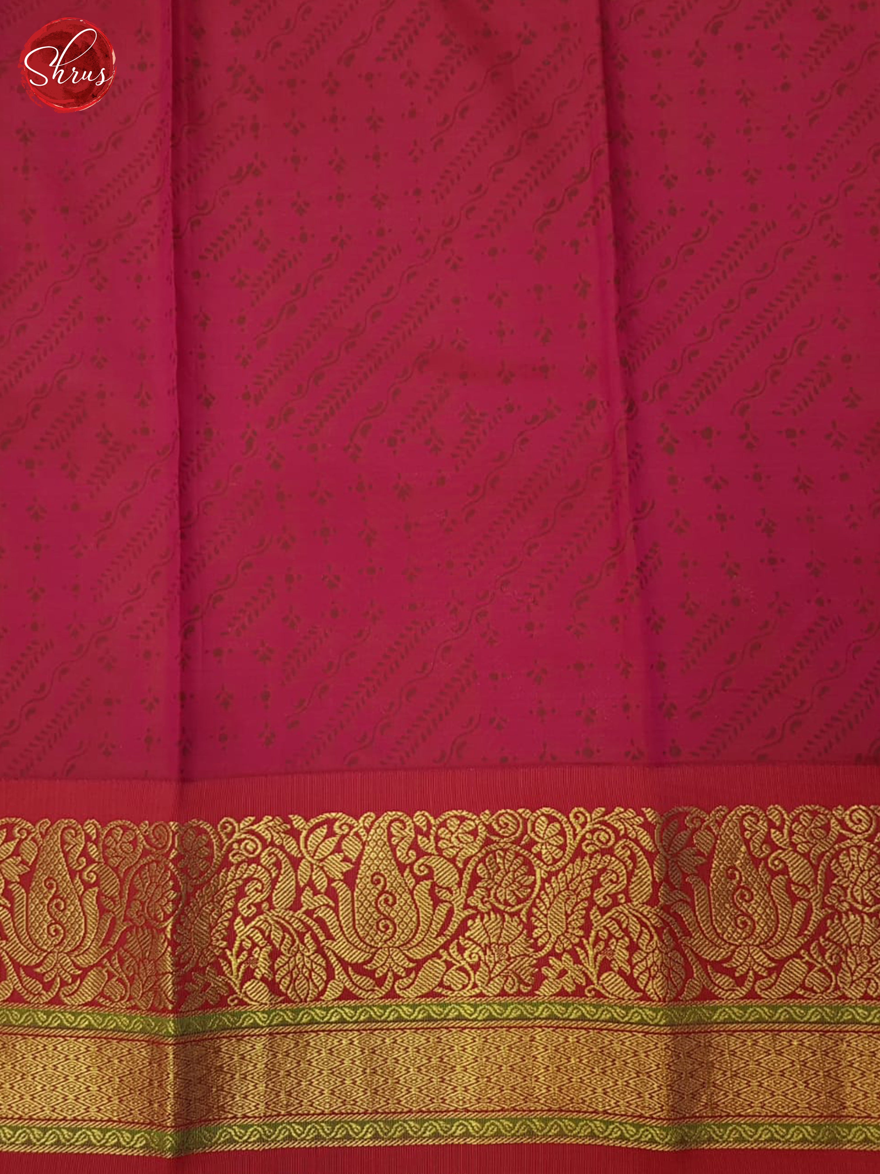 Black & Pink - Kanchipuram Silk with Border & Gold Zari - Shop on ShrusEternity.com