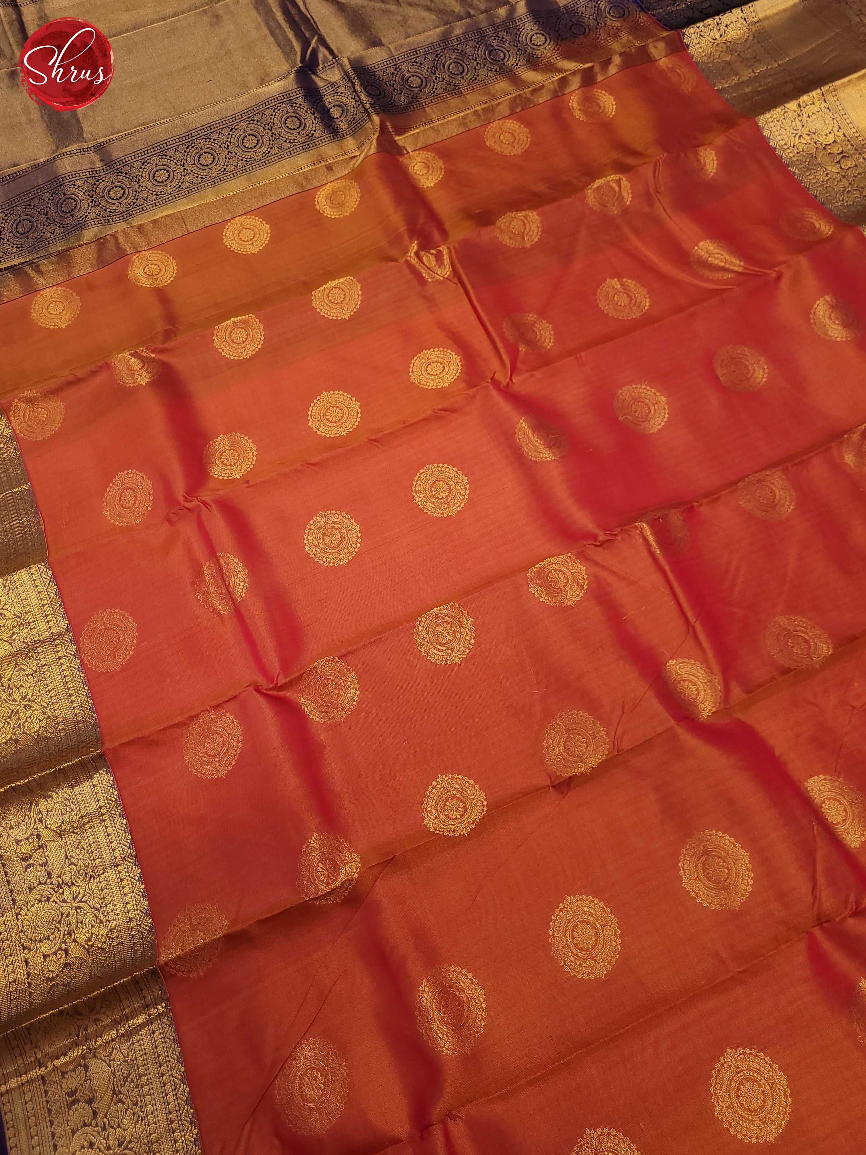 Red & Blue -Kanchipuram Silk Saree - Shop on ShrusEternity.com