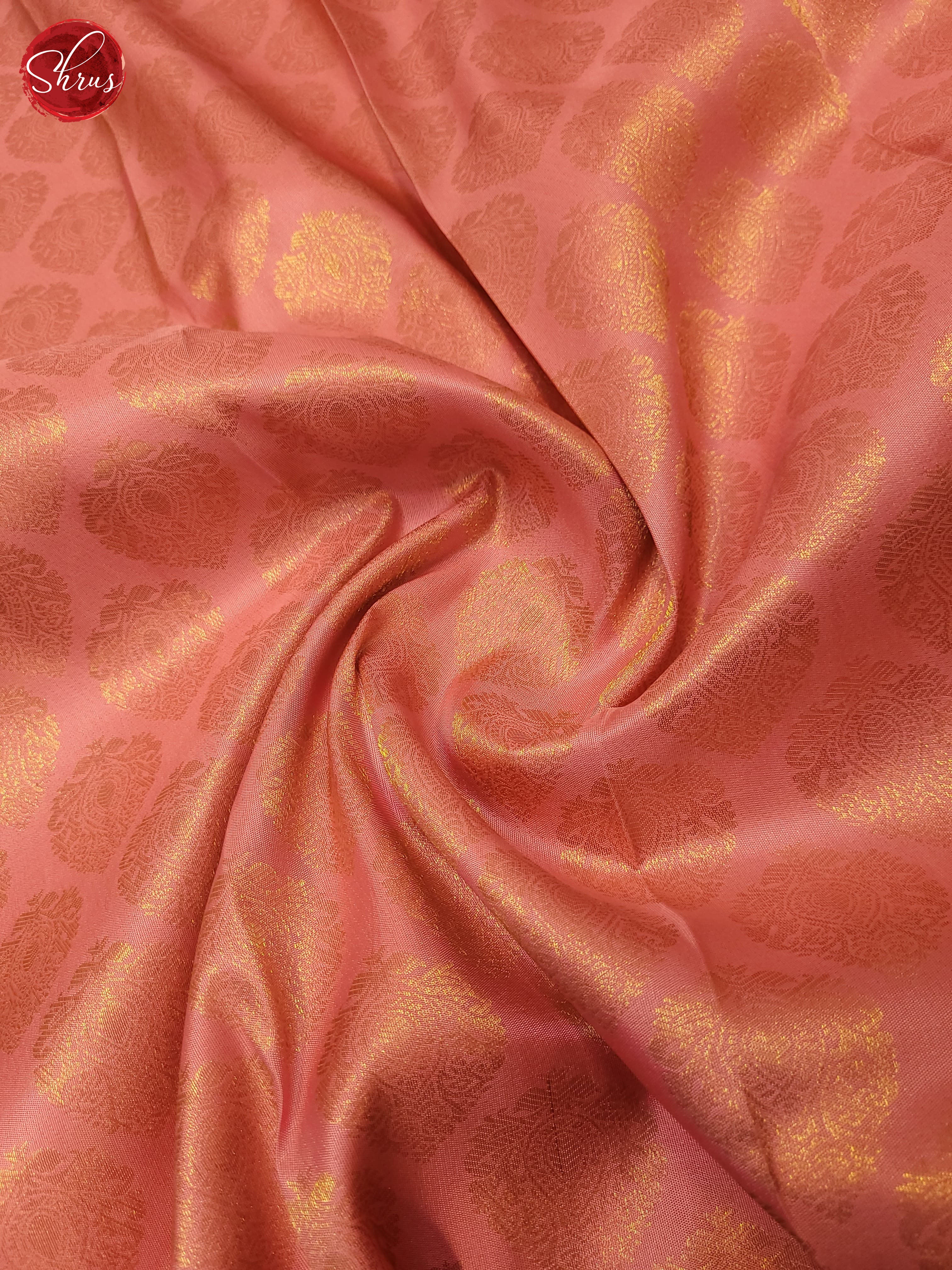 Pink and Brown -Kanchipuram Silk Saree - Shop on ShrusEternity.com