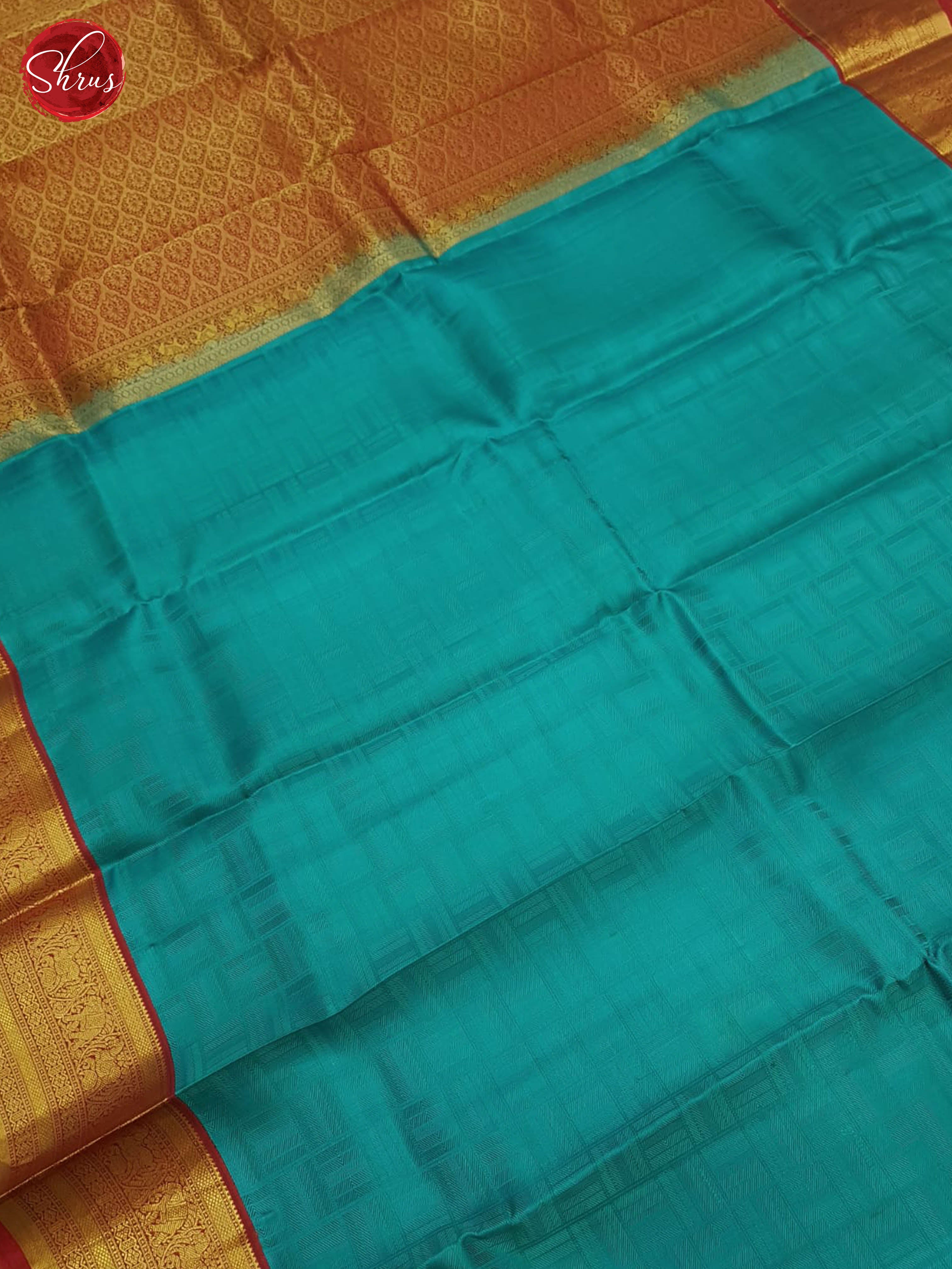 Blue And Red- Kanchipuram Silk Saree - Shop on ShrusEternity.com