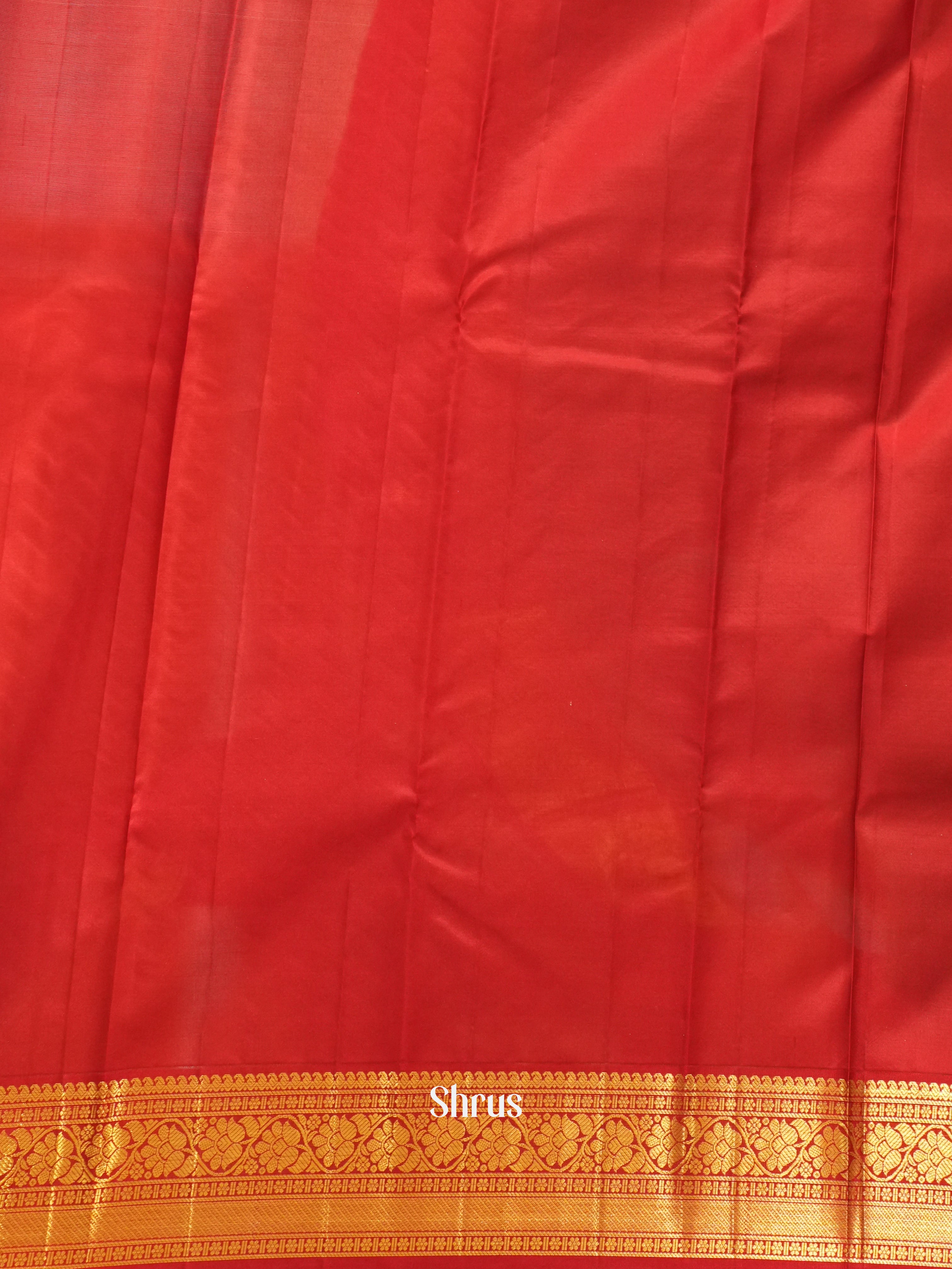 Green and Red - Korvai Kanchipuram Silk saree