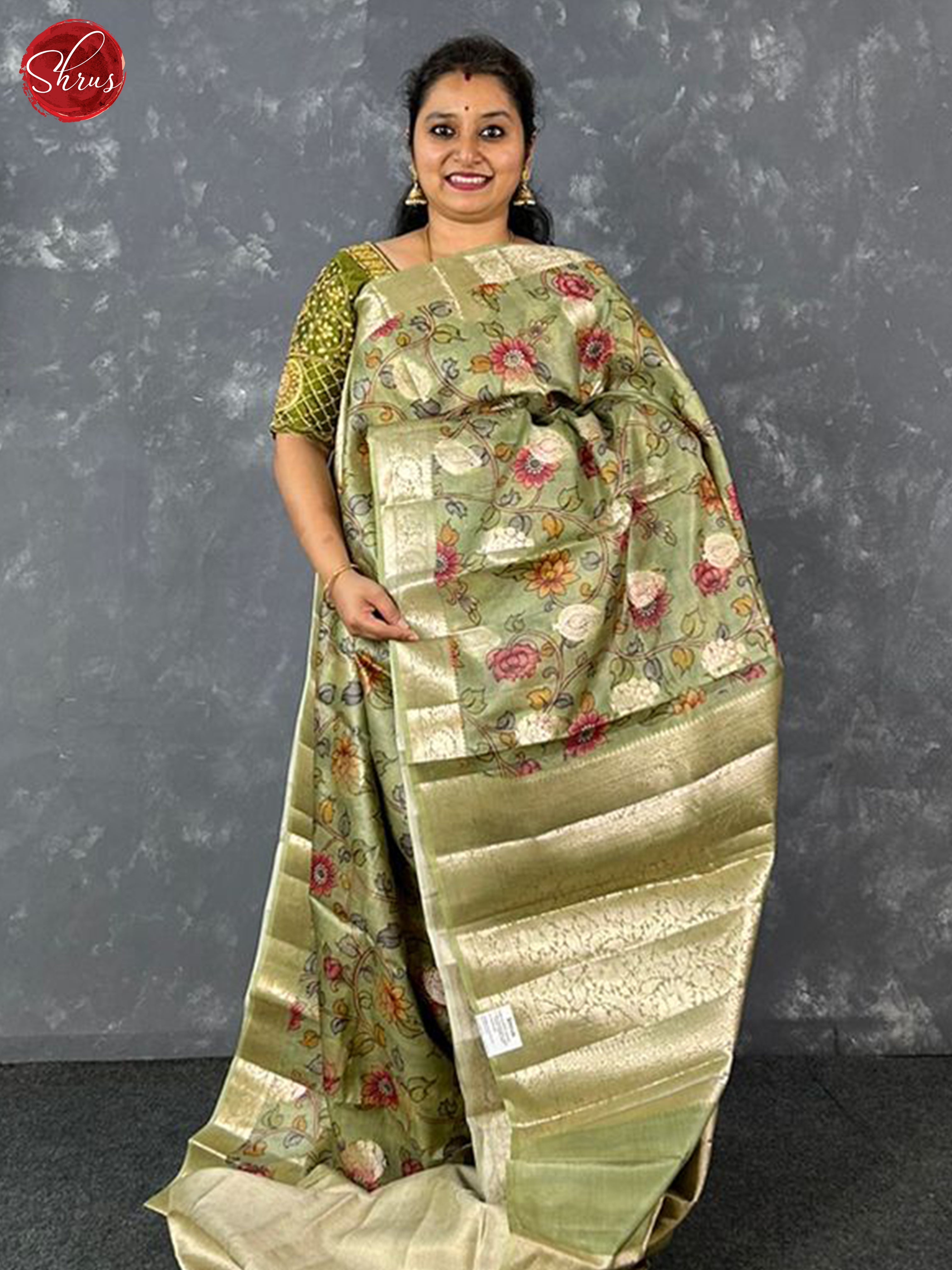 Eliche Green - Tussar Silk Saree - Shop on ShrusEternity.com