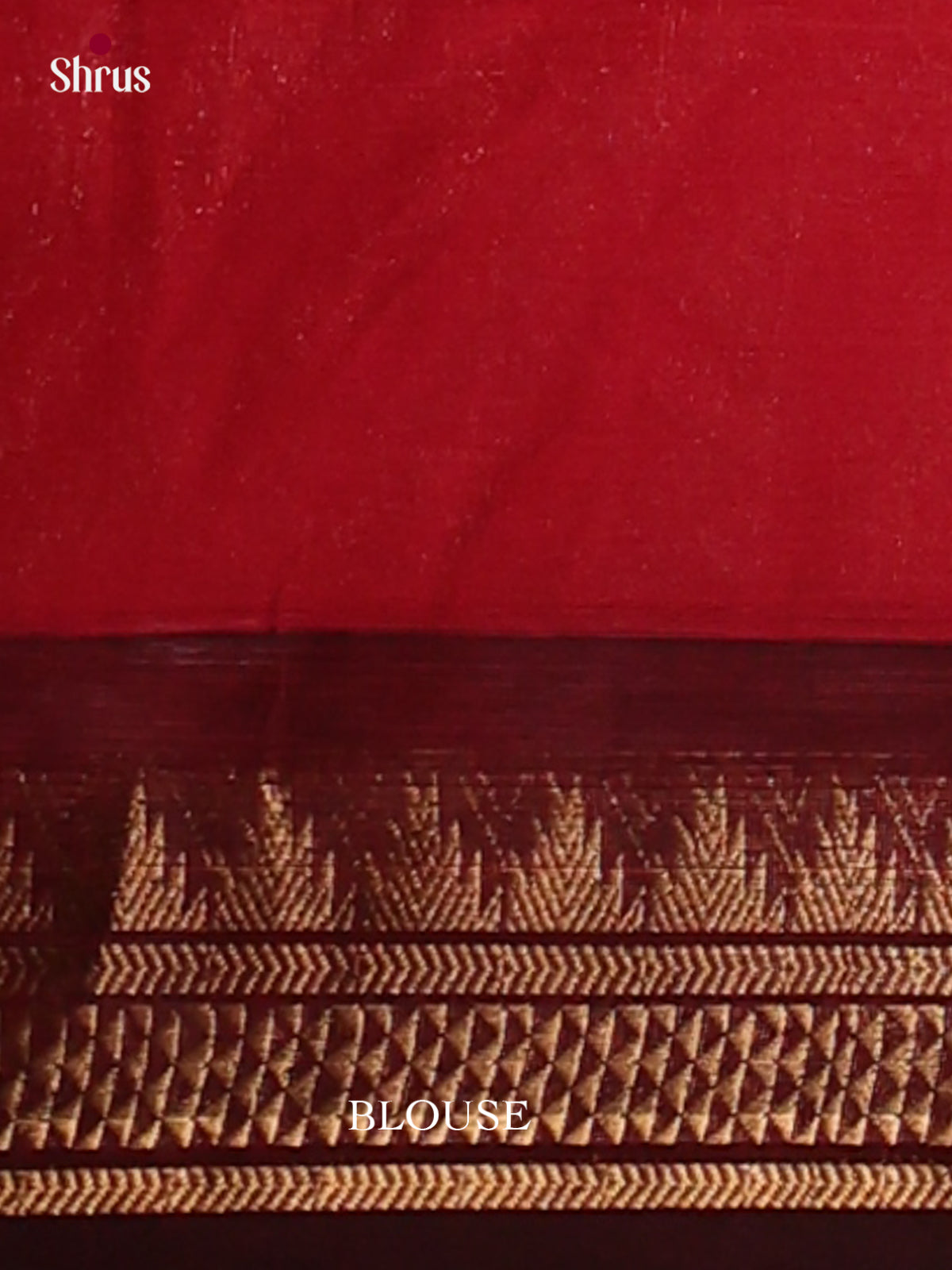 Beautiful Red Chettinad Cotton Sarees With Small Buttas & Brown Temple Zari Border