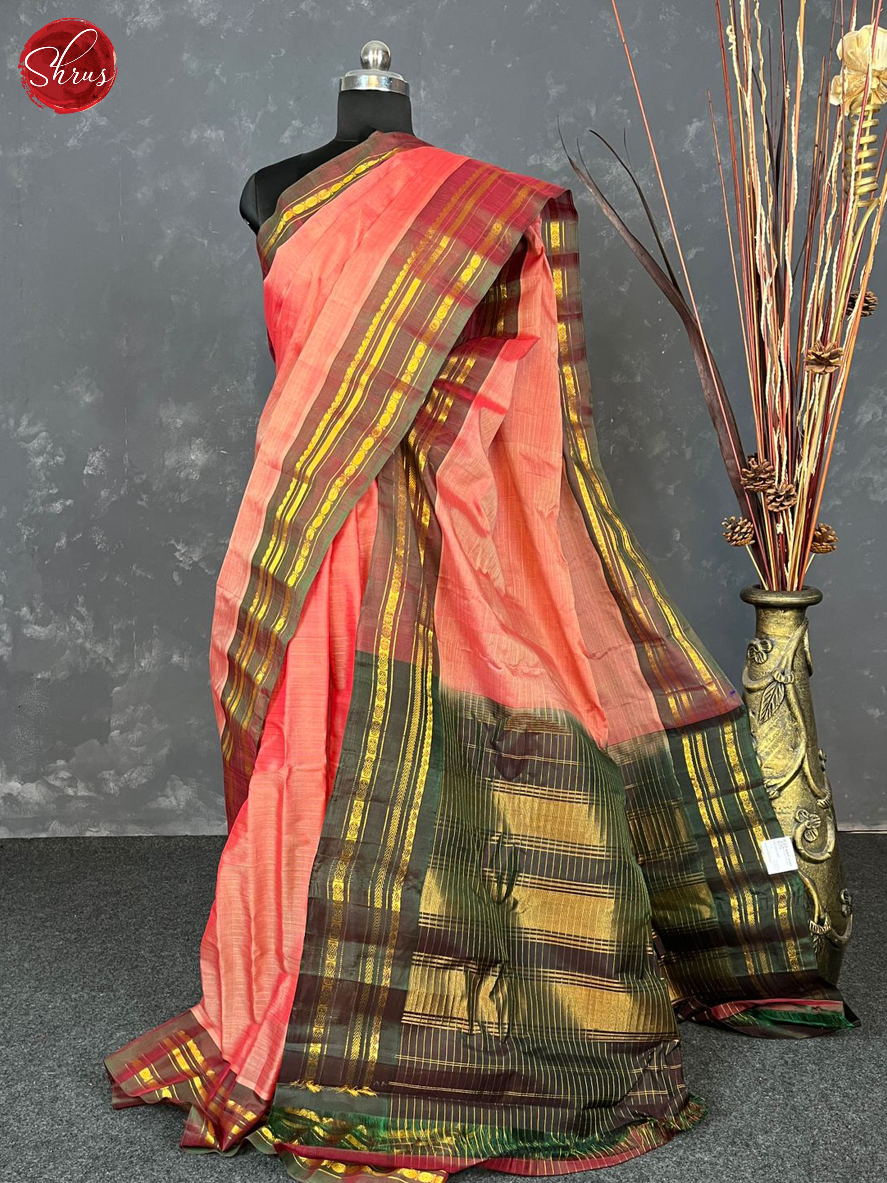 BES31548 - Gadwal Silk Cotton Saree - Shop on ShrusEternity.com