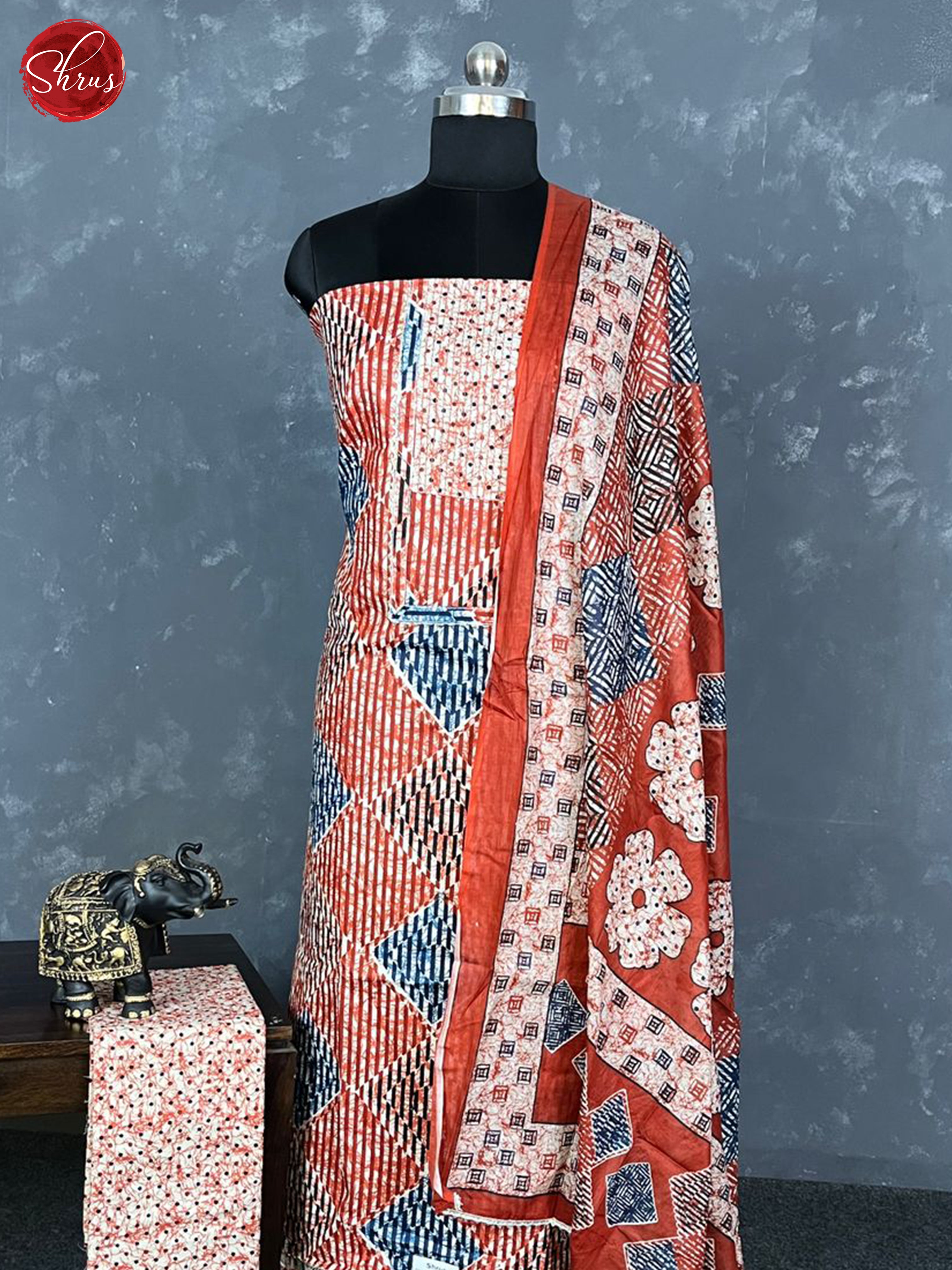 Red & Cream- Cotton Salwar - Shop on ShrusEternity.com