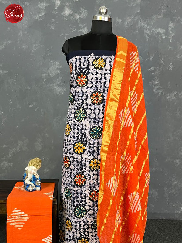 Blue & Orange - Bhatik salwar - Shop on ShrusEternity.com