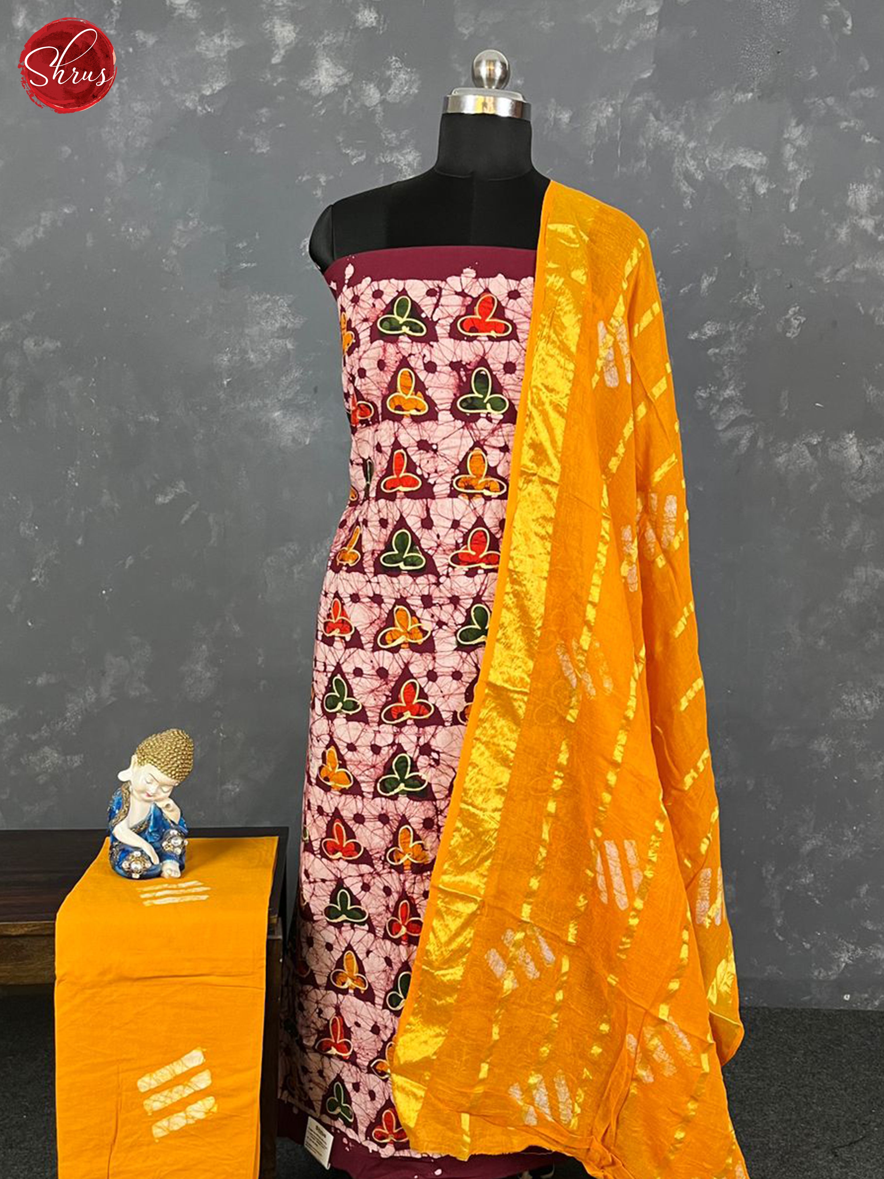 Maroon & Yellow - Bhatik salwar - Shop on ShrusEternity.com