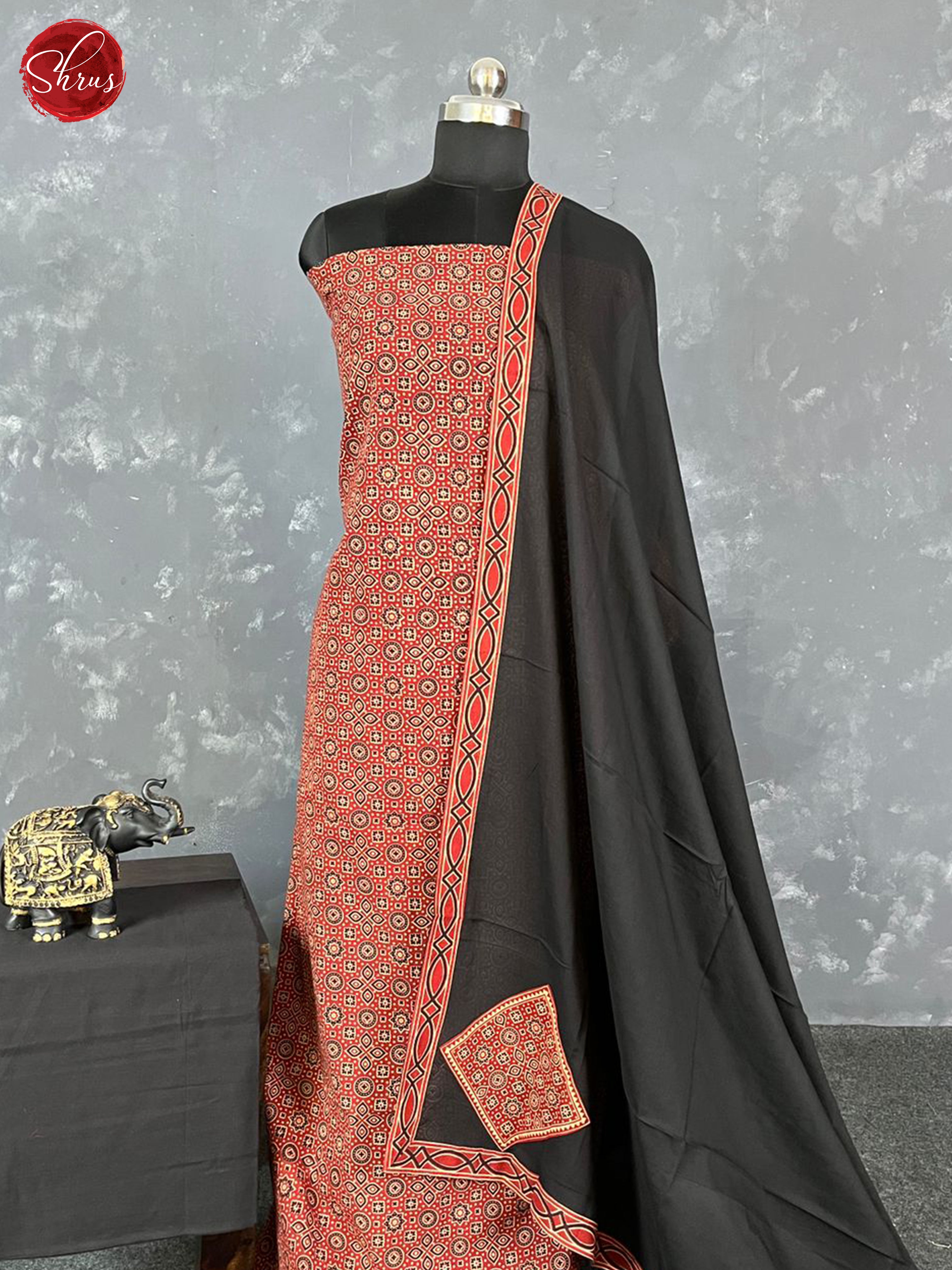 Red & Black - Ajrakh Salwar - Shop on ShrusEternity.com