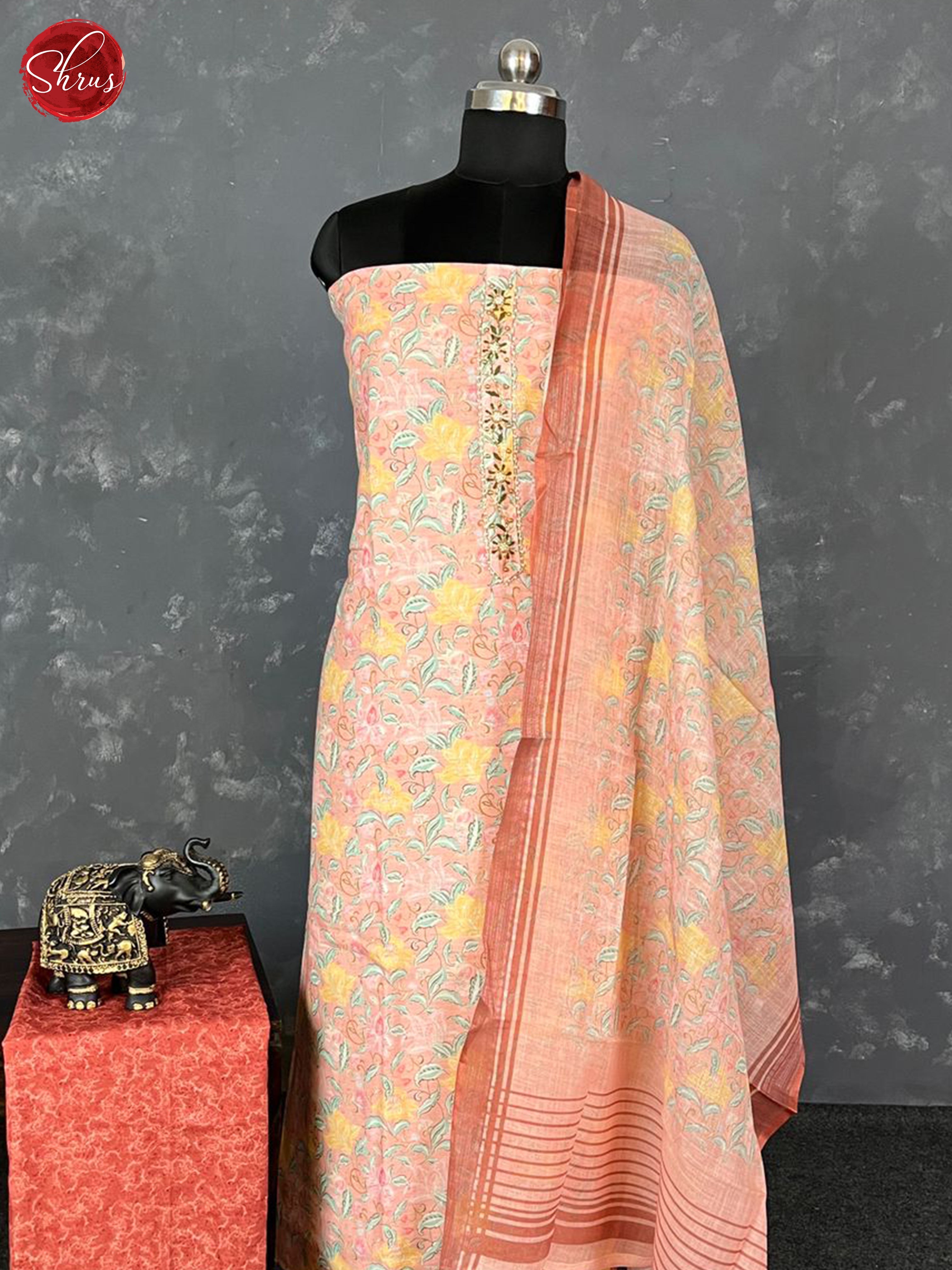 Peachish Pink -Cotton Salwar - Shop on ShrusEternity.com