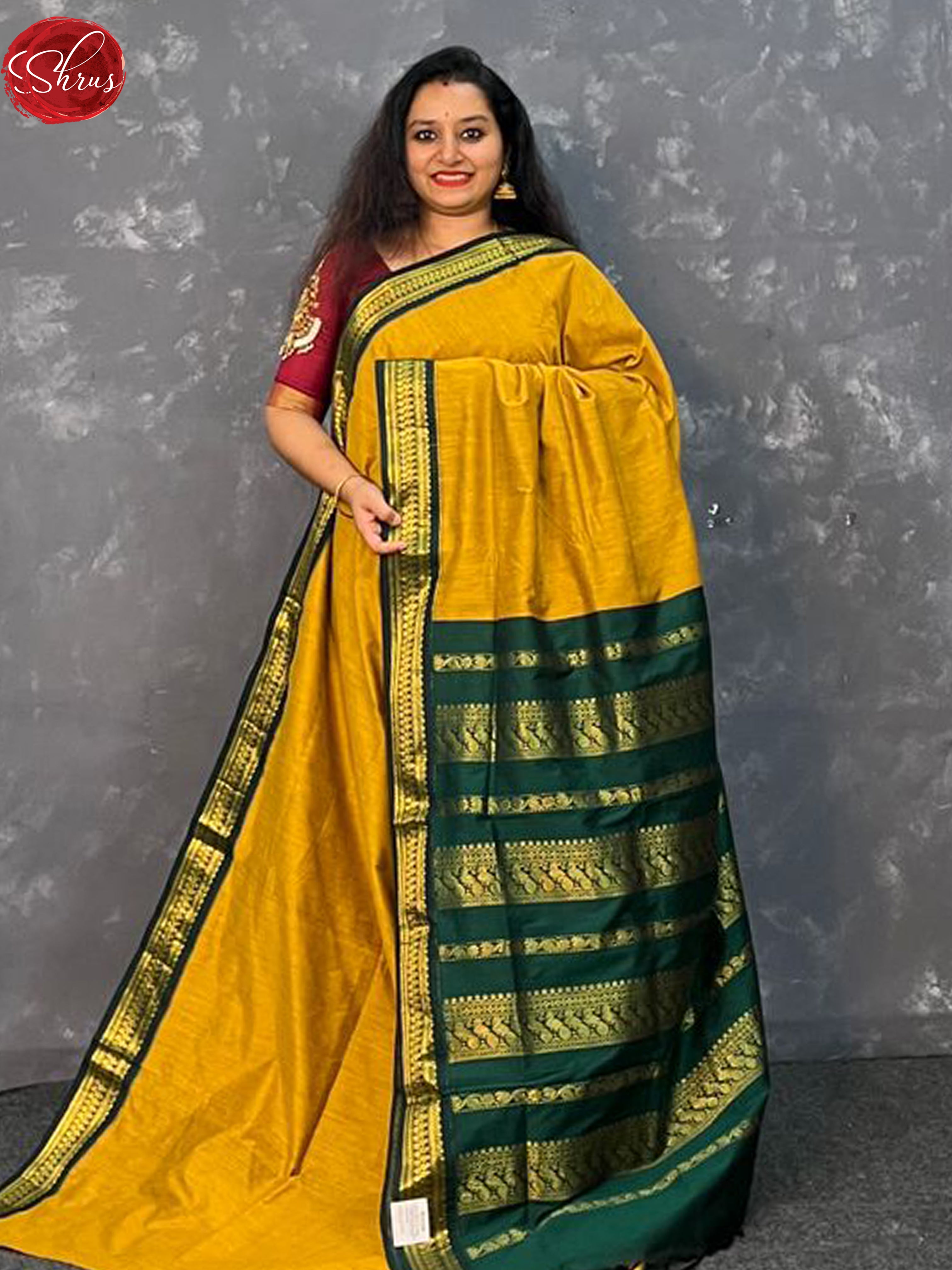 Mustard & Green - Kalyani Cotton Saree