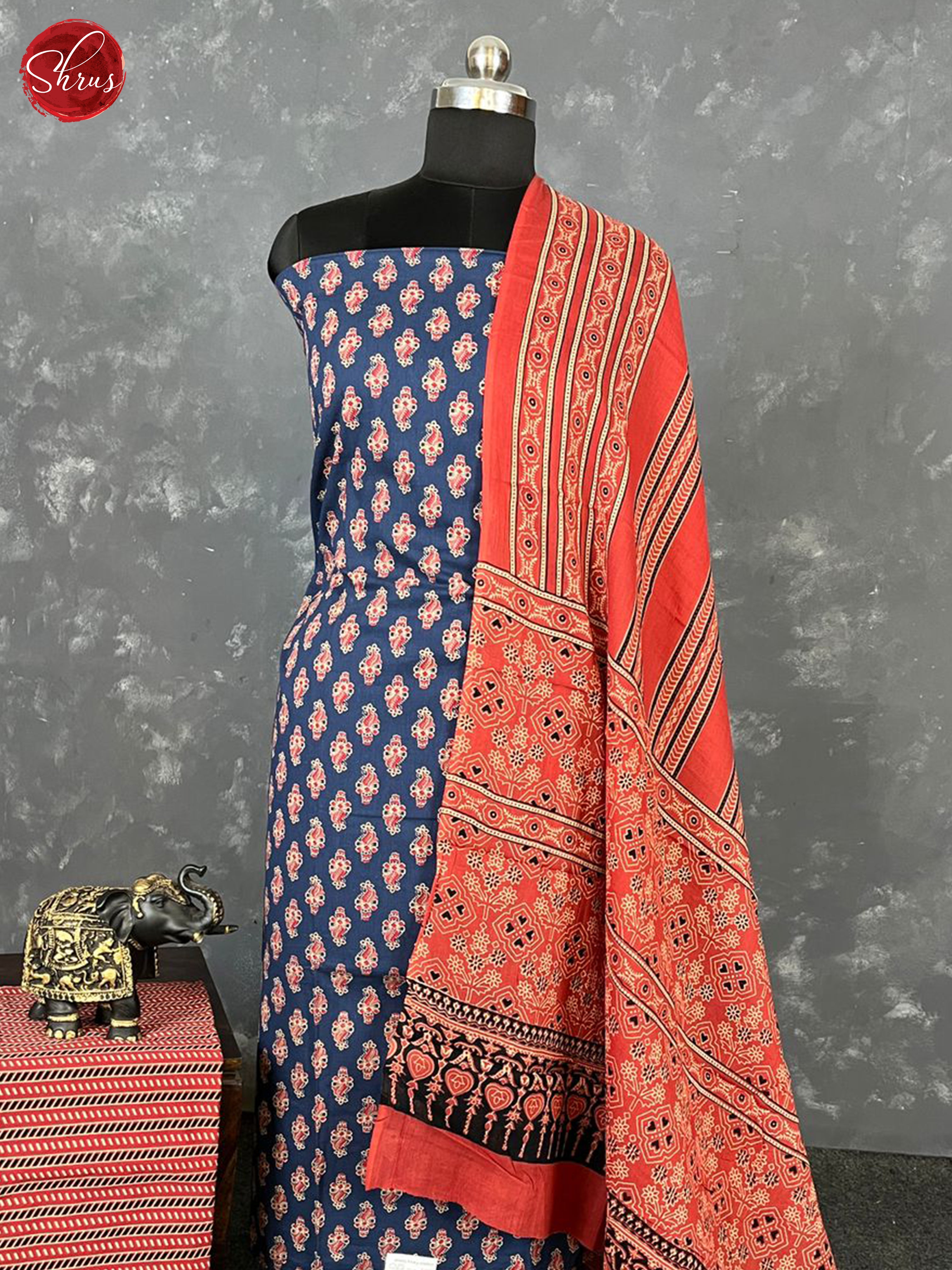Blue & Red - Salwar - Shop on ShrusEternity.com