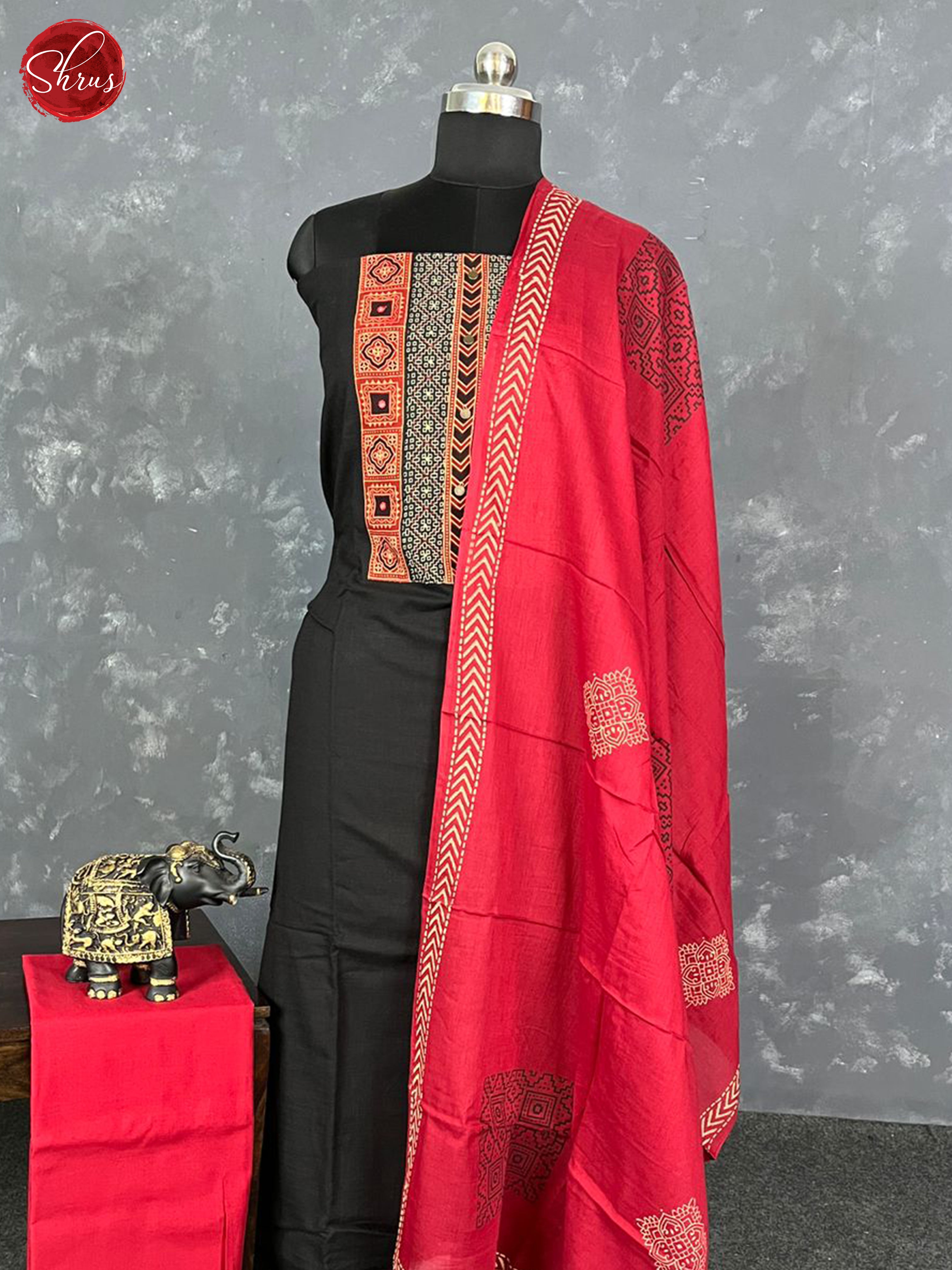 Black & Red- Salwar - Shop on ShrusEternity.com