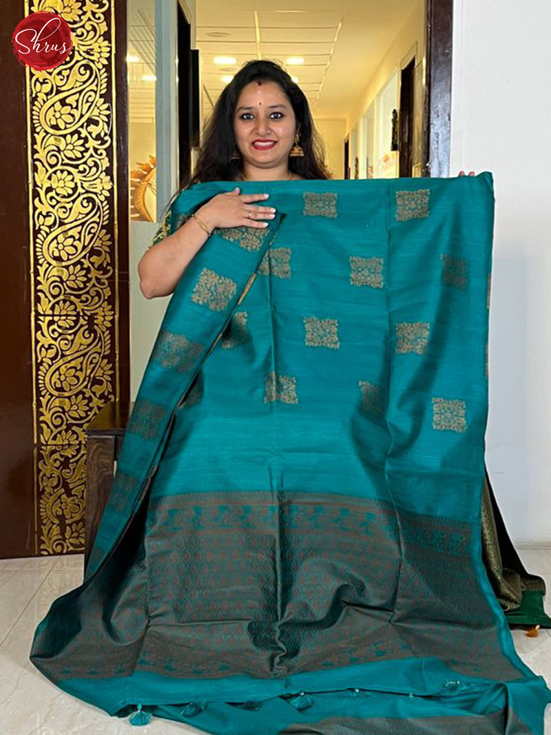 Southloom Semi Jute Green and Beige Designer Saree with Tassels – Southloom  Handmade and Organics