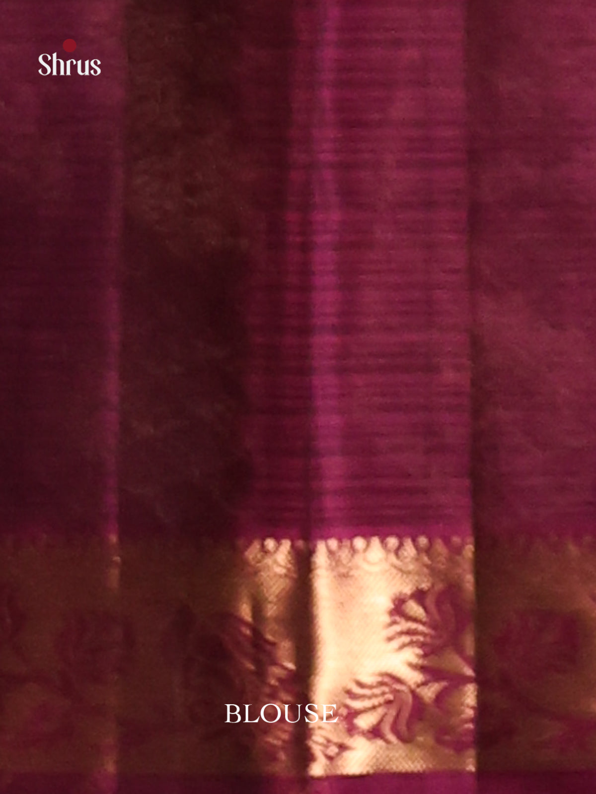 Buy Timeless Blue Cotton Silk Saree with Golden Buttas & Maroon zari brocade pallu