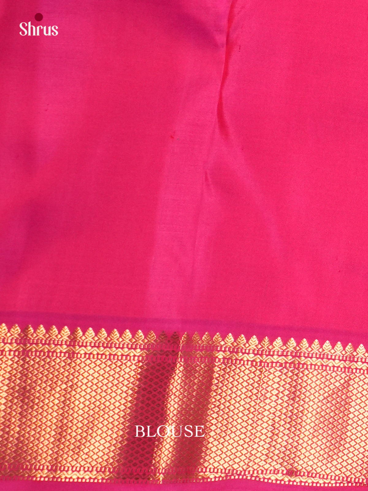 Buy Chic Blue Kanjivaram Saree with Paisley Motifs, Pink Kaddi Border & Brocade Pallu