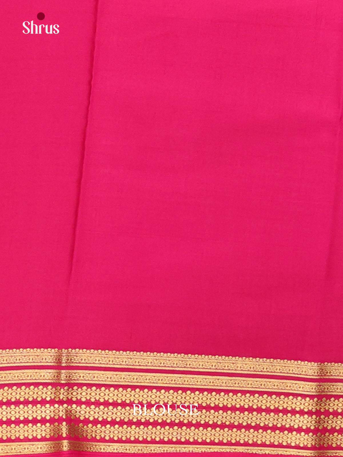 Buy Serene Blue Mysore Silk Crepe Saree with Floral Prints, Pink Striped Zari Border & Chit Pallu