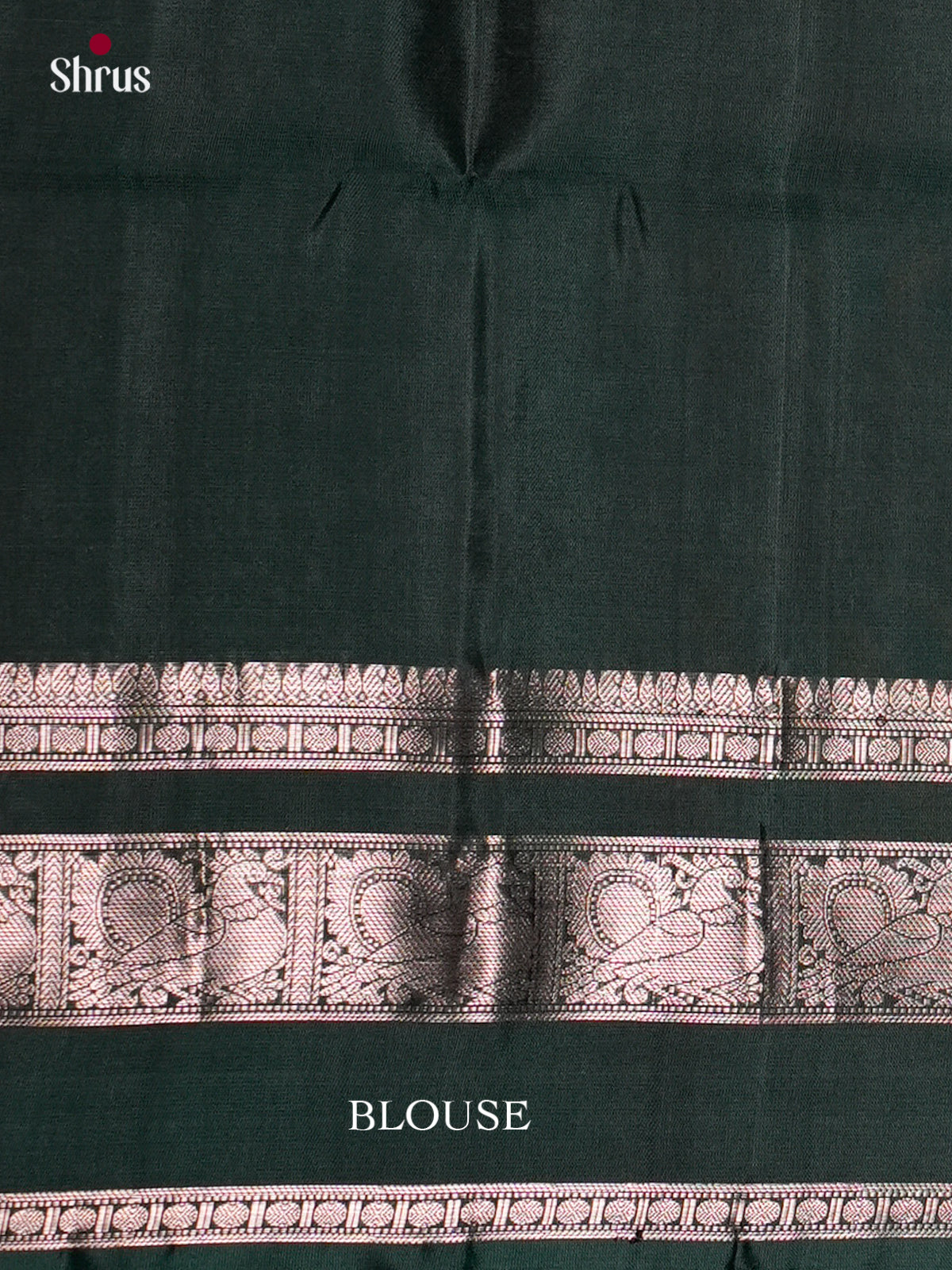 Buy Serene Bottle Green Pure Silk Saree With Silver Zari Buttas, Rettaipet Border & Brocade Pallu