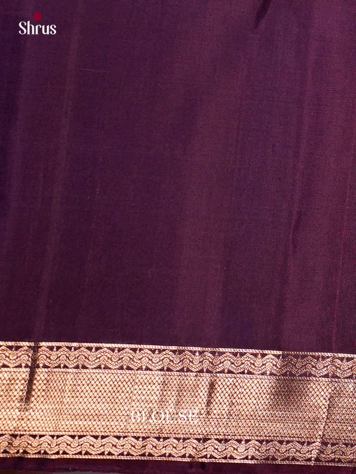 Model is wearing Regal Deep Plum Silk Saree with Zari Bird Motifs & Brocade Pallu