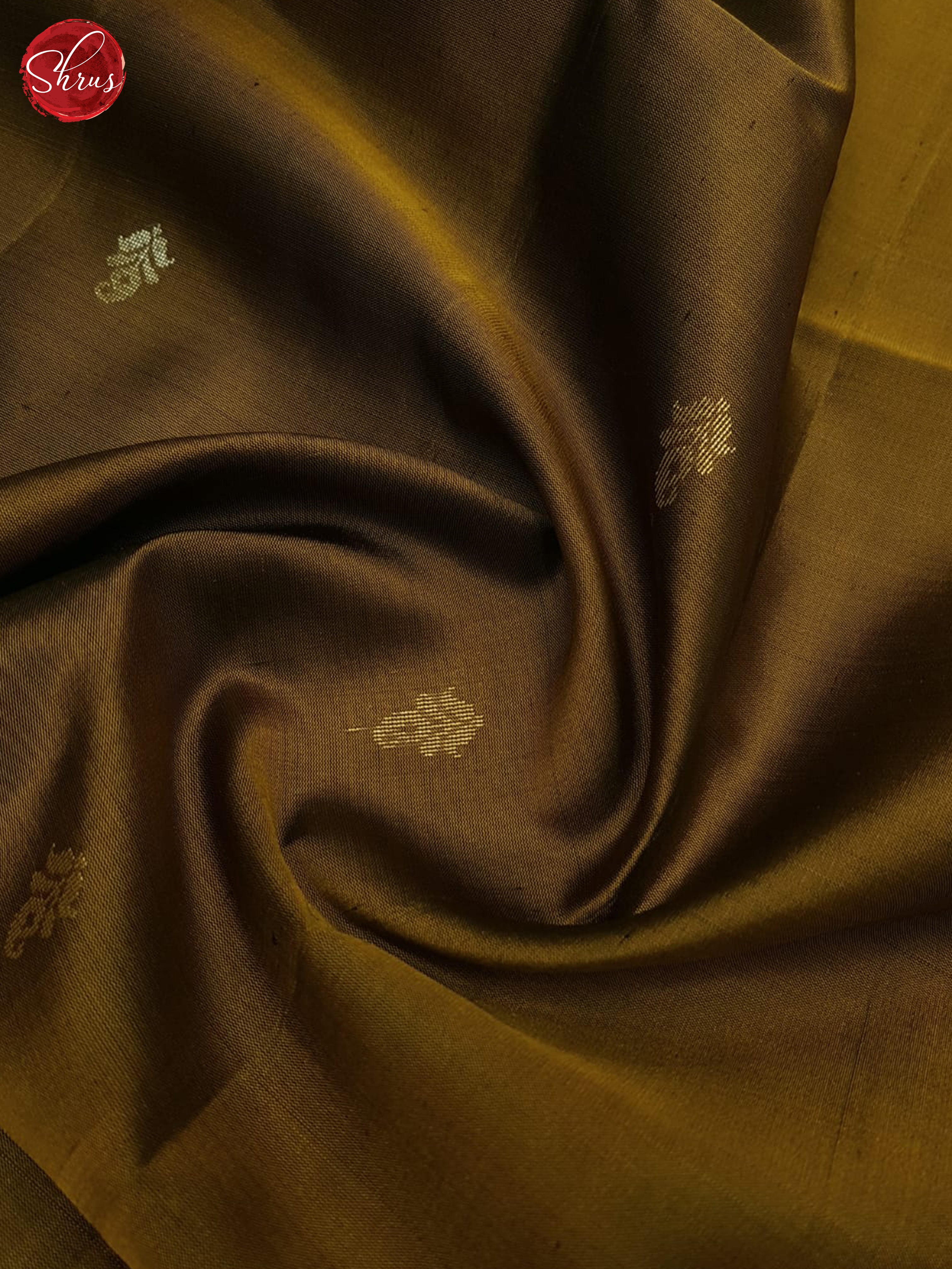 Golden Brown And Green-Soft silk saree - Shop on ShrusEternity.com