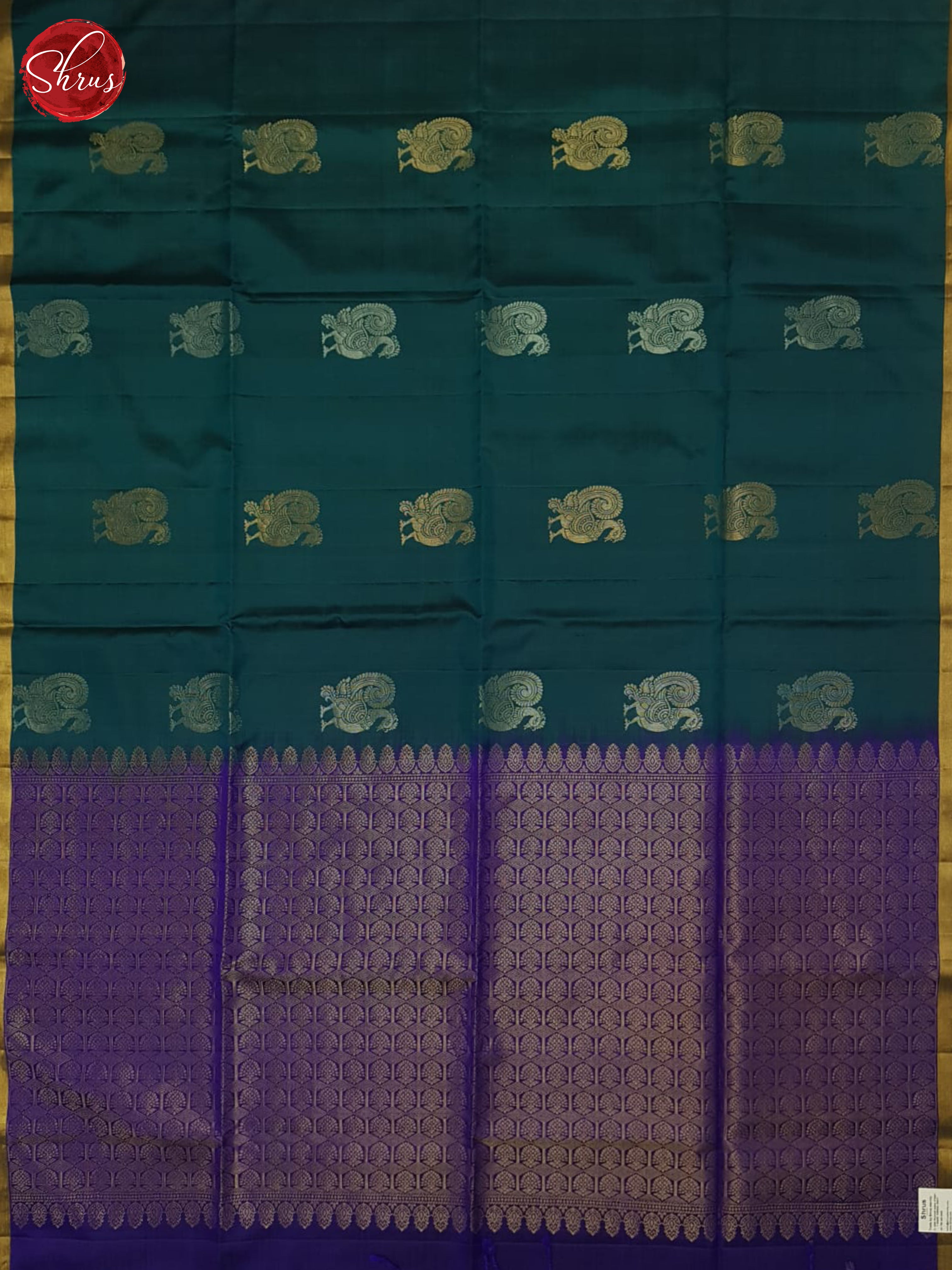 Green And Purple-Soft silk saree - Shop on ShrusEternity.com