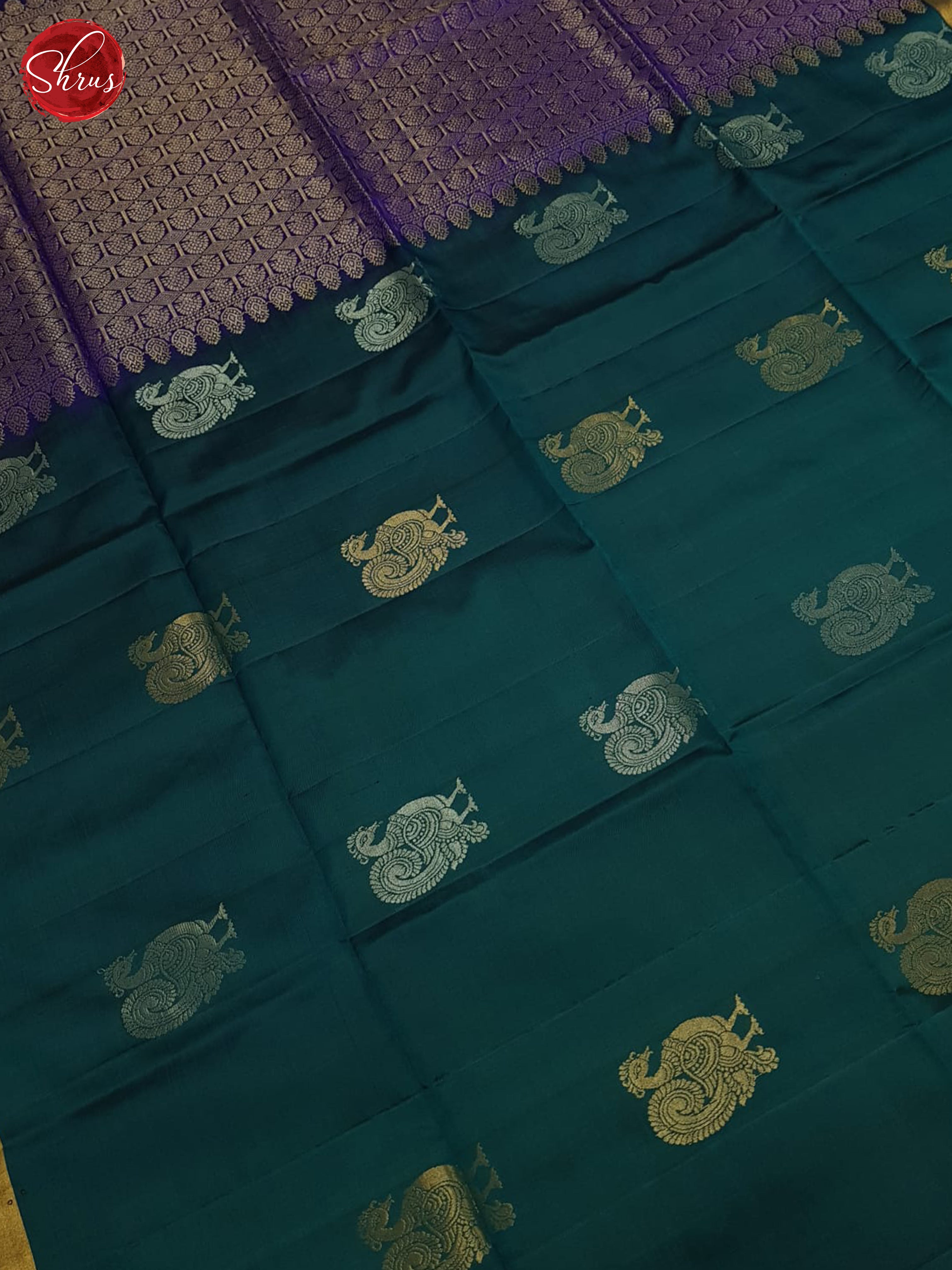 Green And Purple-Soft silk saree - Shop on ShrusEternity.com