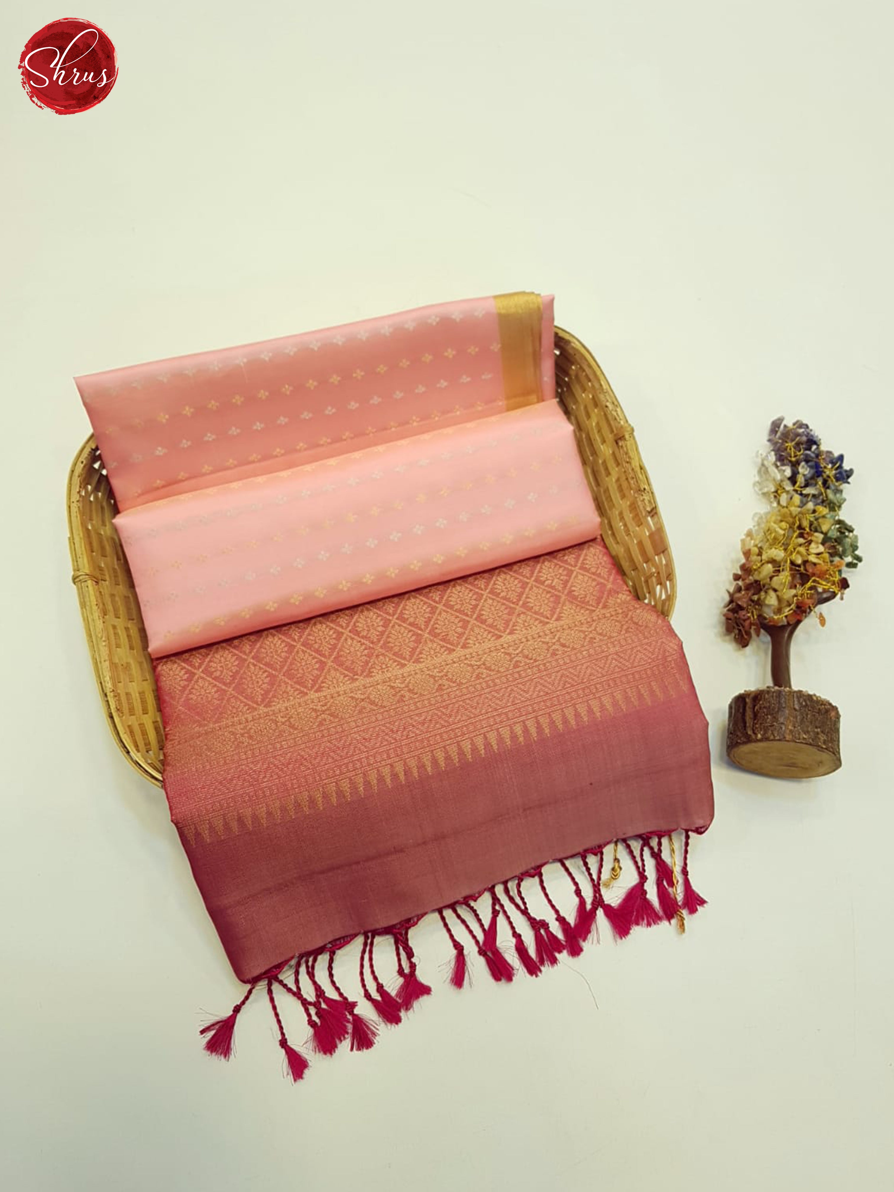 Pink(single tone)-Soft silk saree - Shop on ShrusEternity.com