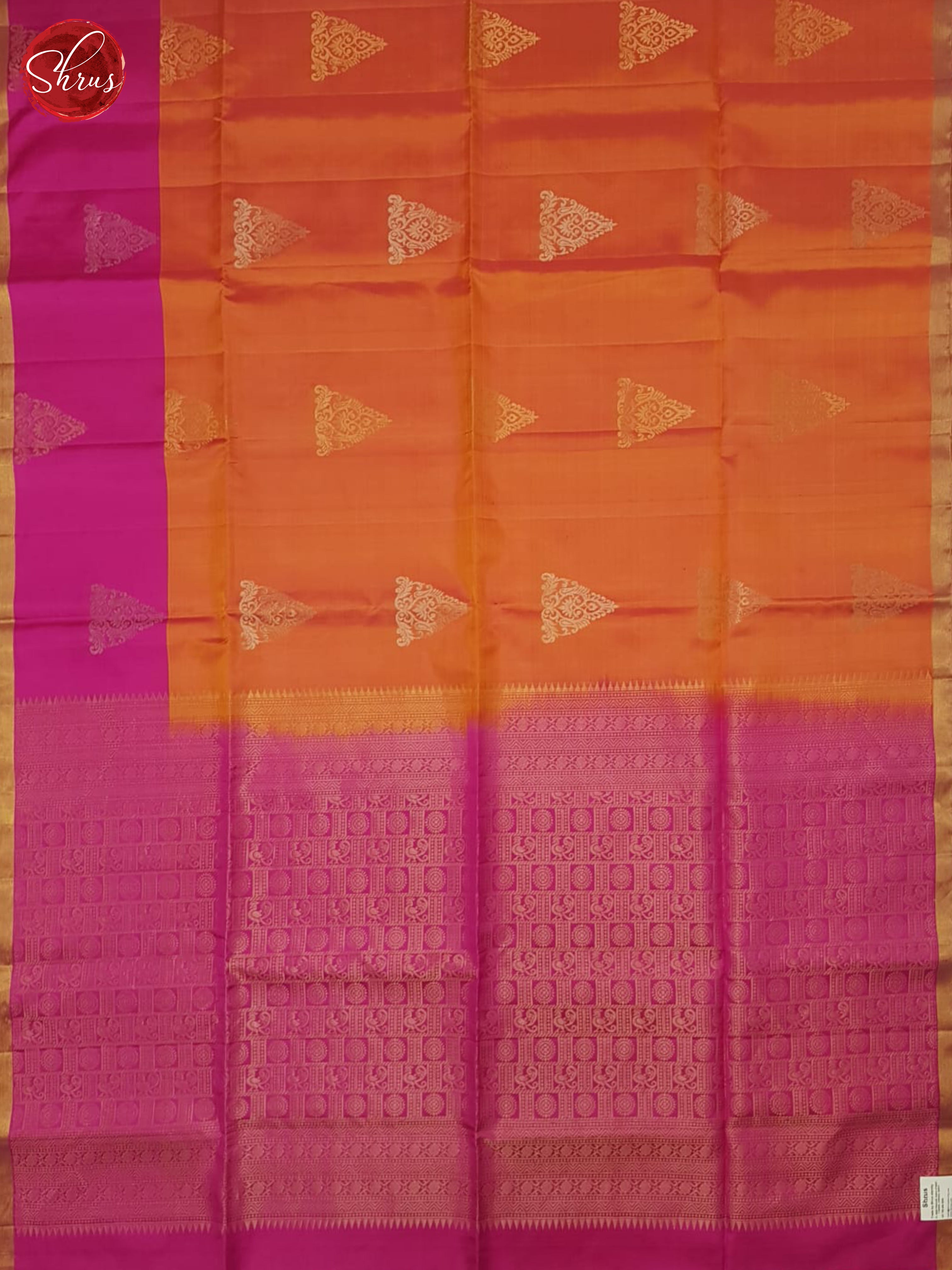 Orange And Pink-Soft silk saree - Shop on ShrusEternity.com