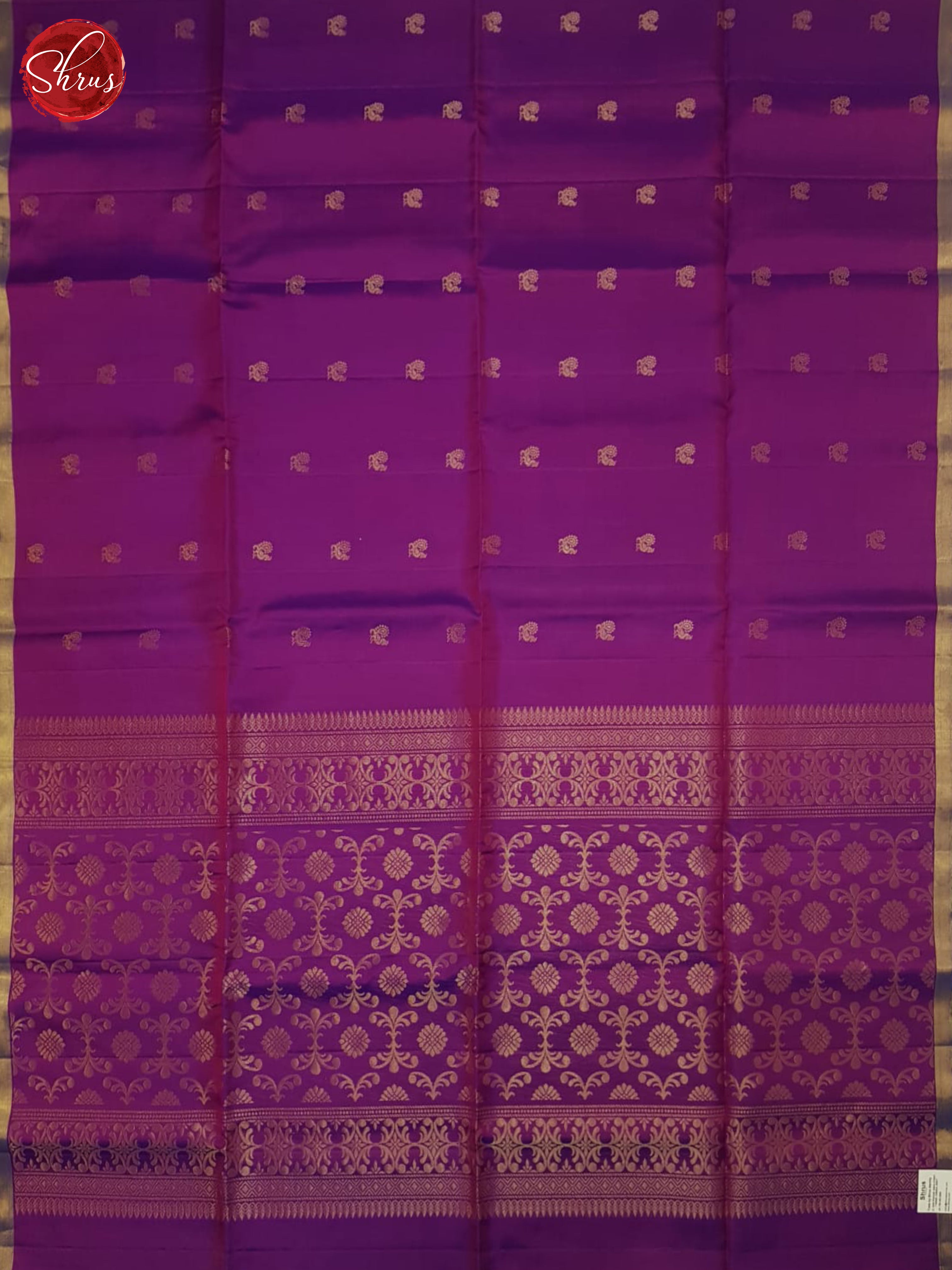 Purple And Green-Soft silk saree - Shop on ShrusEternity.com