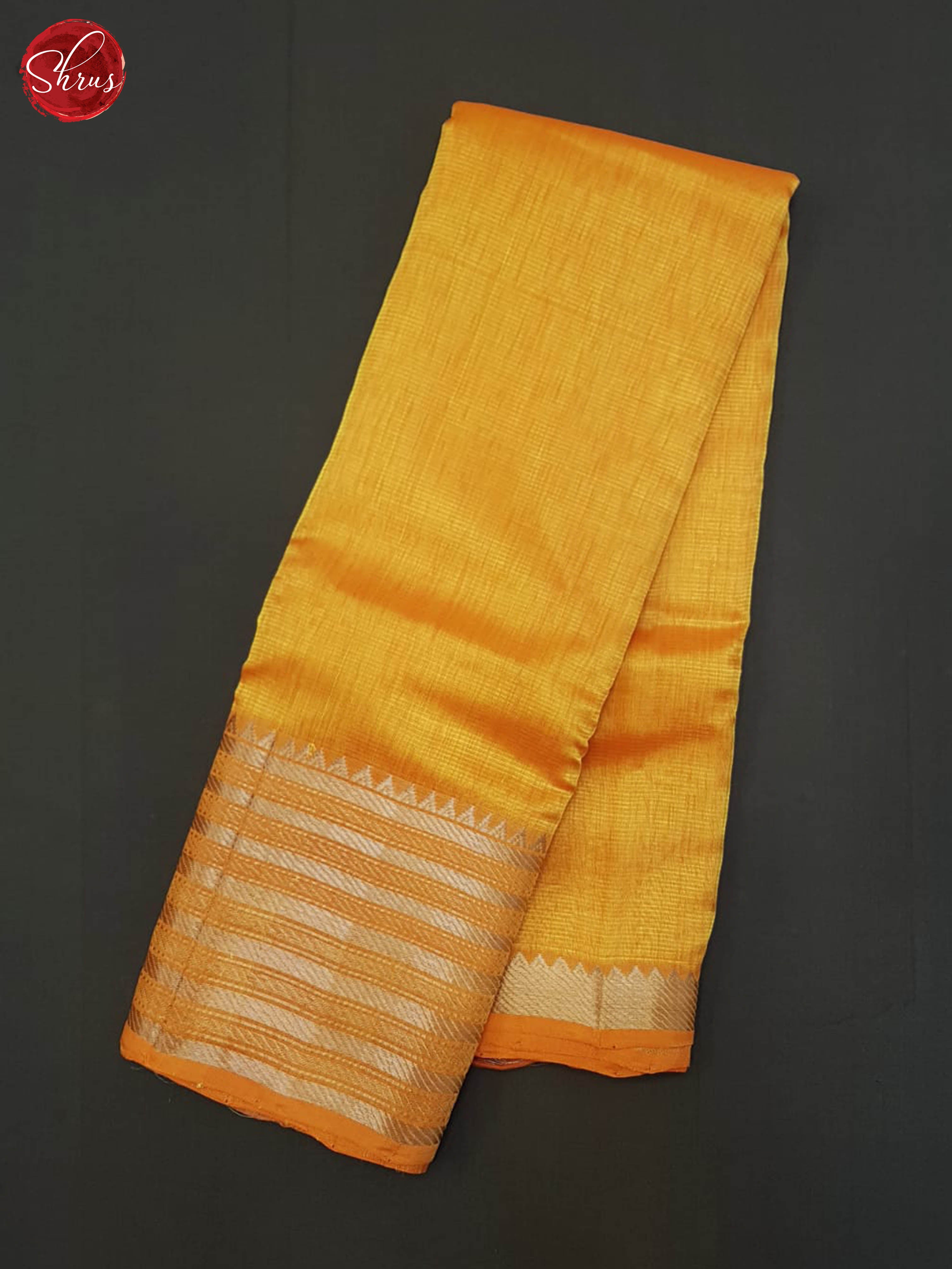 Orange(single tone)- Mangalagiri silkcotton Saree - Shop on ShrusEternity.com