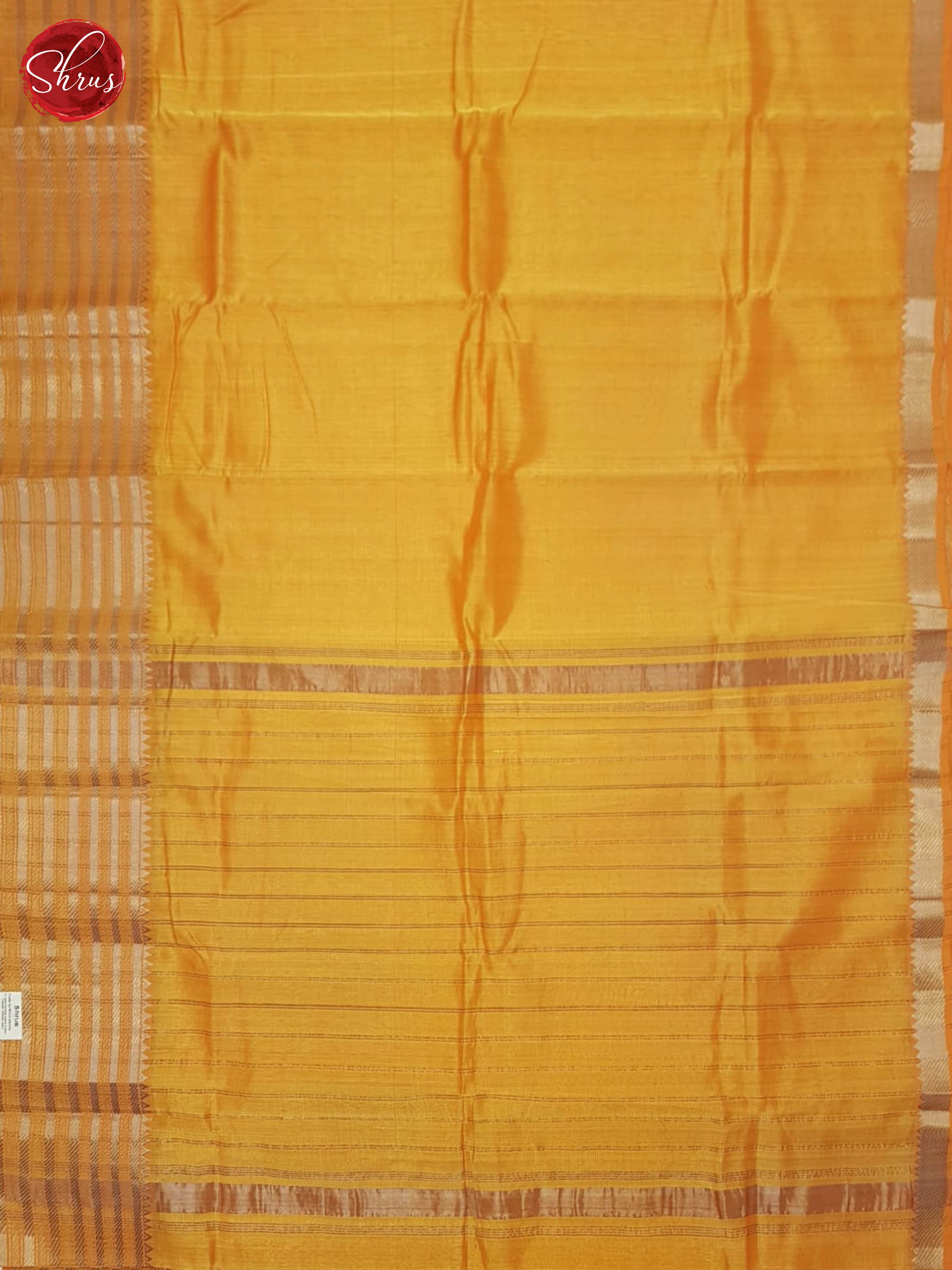 Orange(single tone)- Mangalagiri silkcotton Saree - Shop on ShrusEternity.com