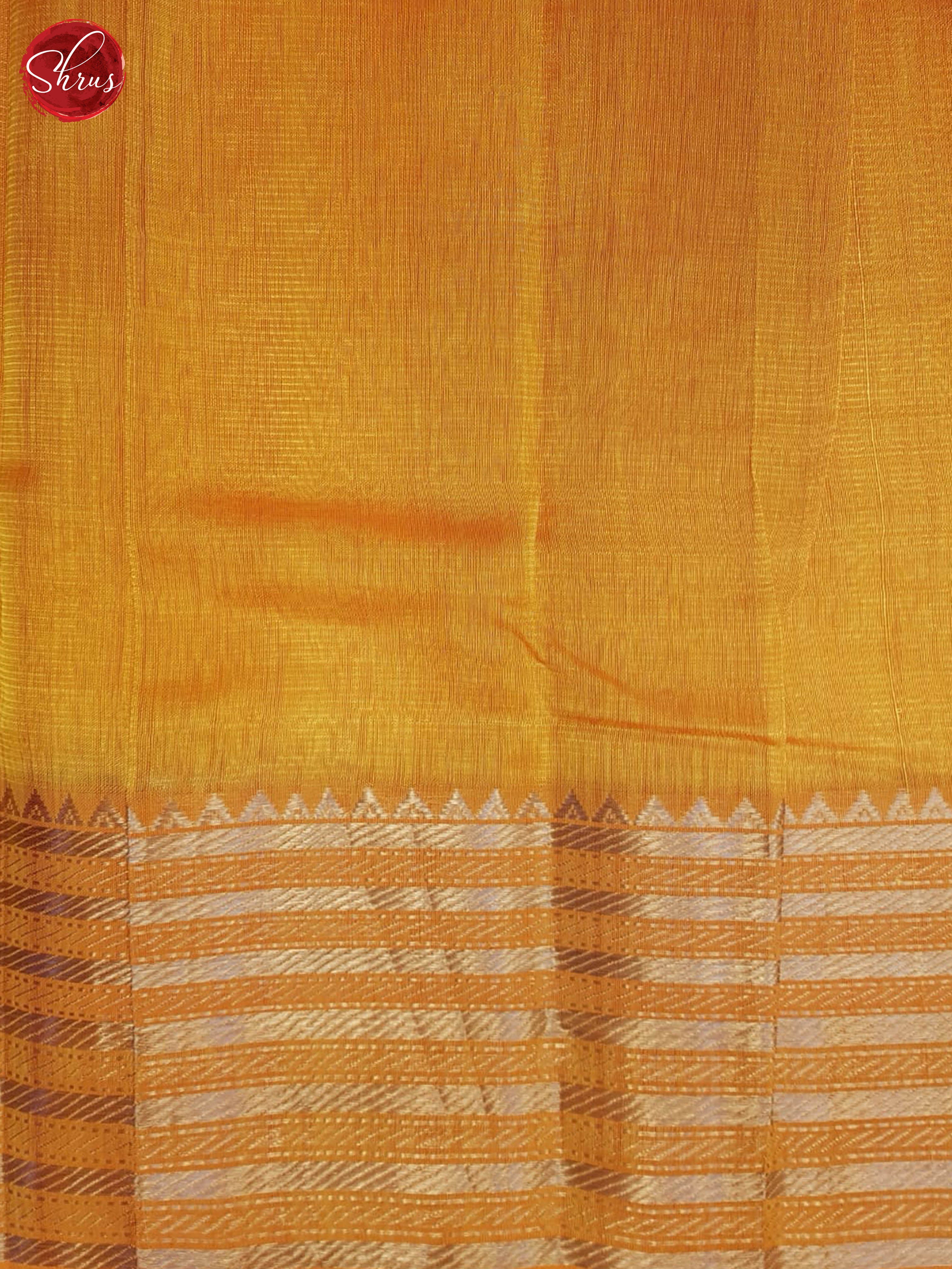 Orange(single tone)- Mangalagiri silkcotton Saree - Shop on ShrusEternity.com