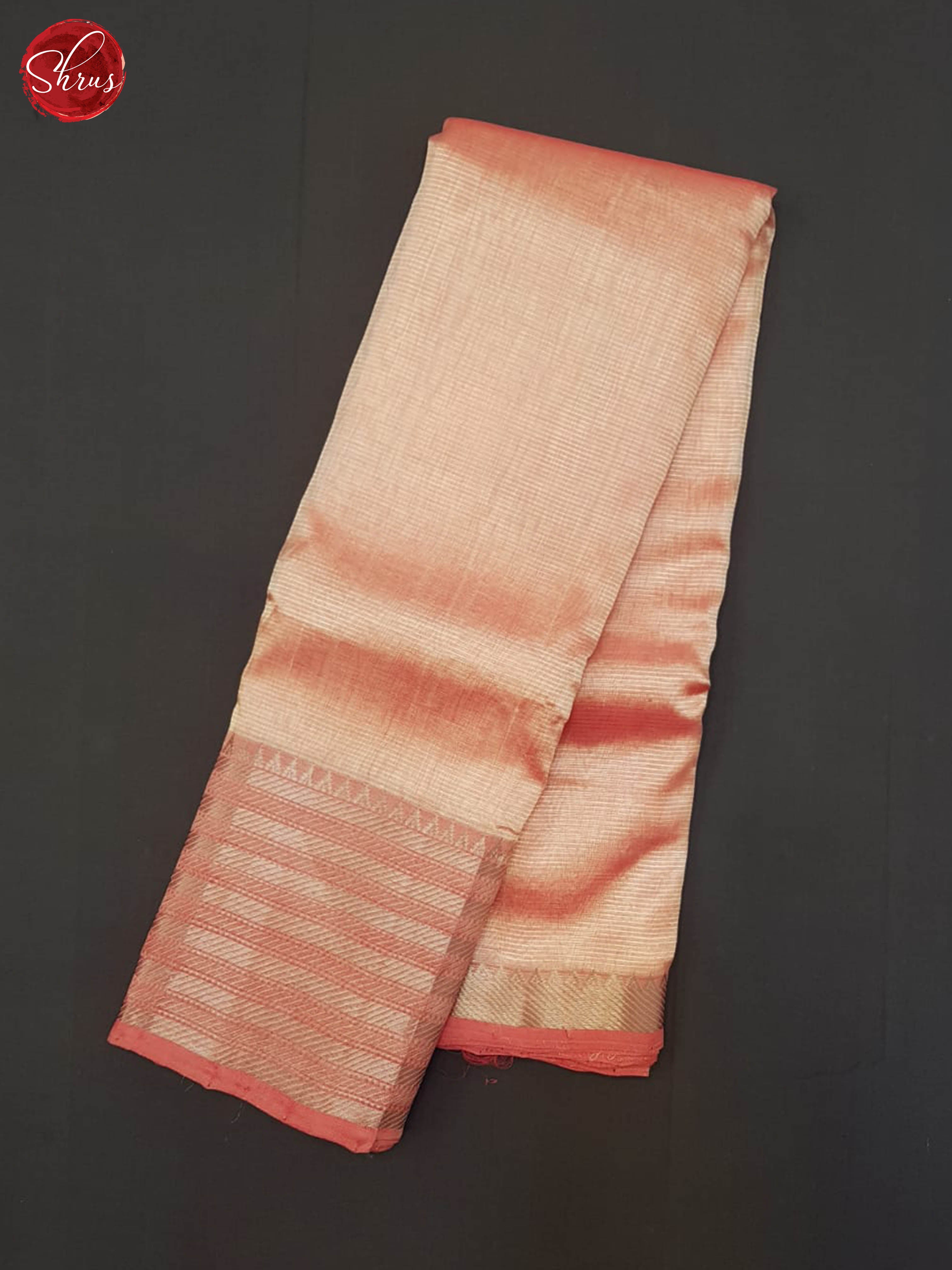 Peach (single tone) - Mangalagiri silkcotton Saree - Shop on ShrusEternity.com