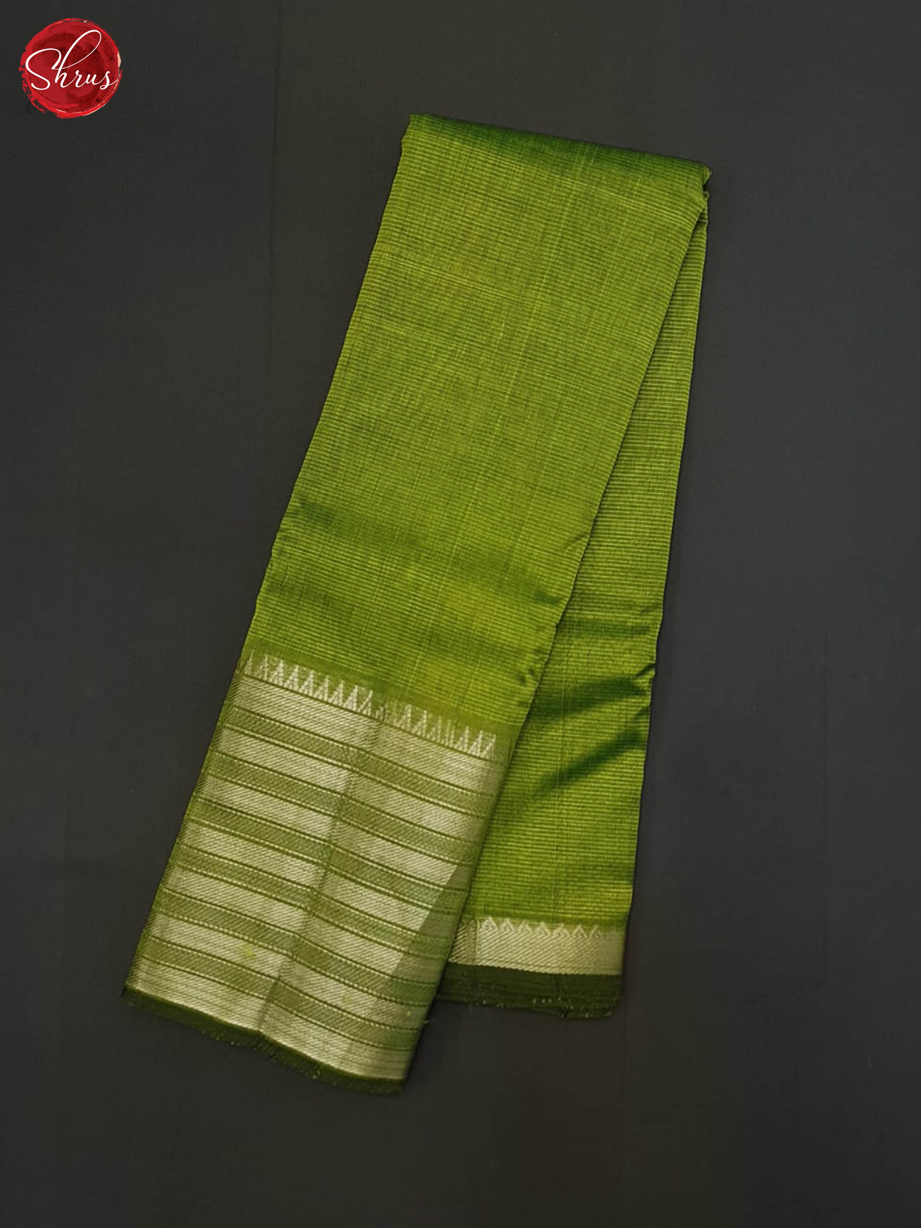 Green(Single Tone) - Mangalagiri silkcotton Saree - Shop on ShrusEternity.com