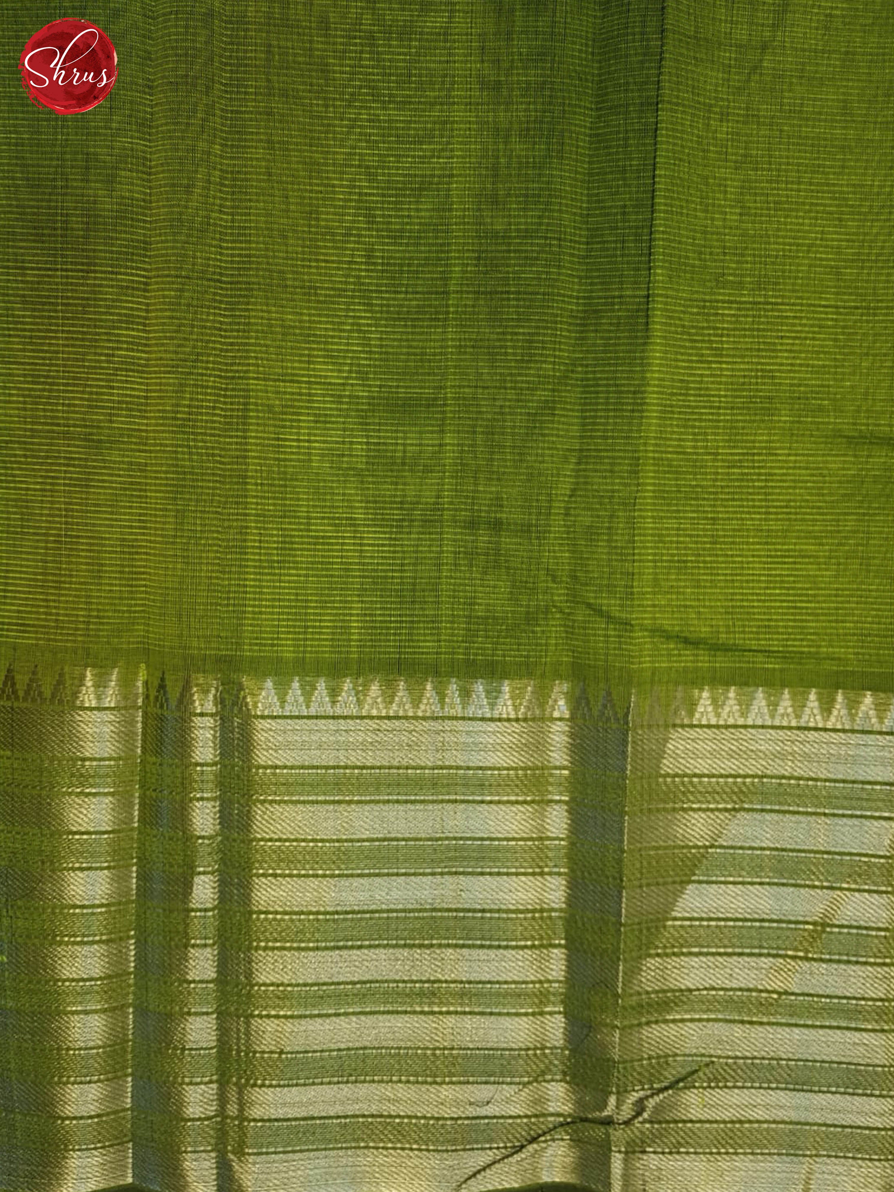 Green(Single Tone) - Mangalagiri silkcotton Saree - Shop on ShrusEternity.com