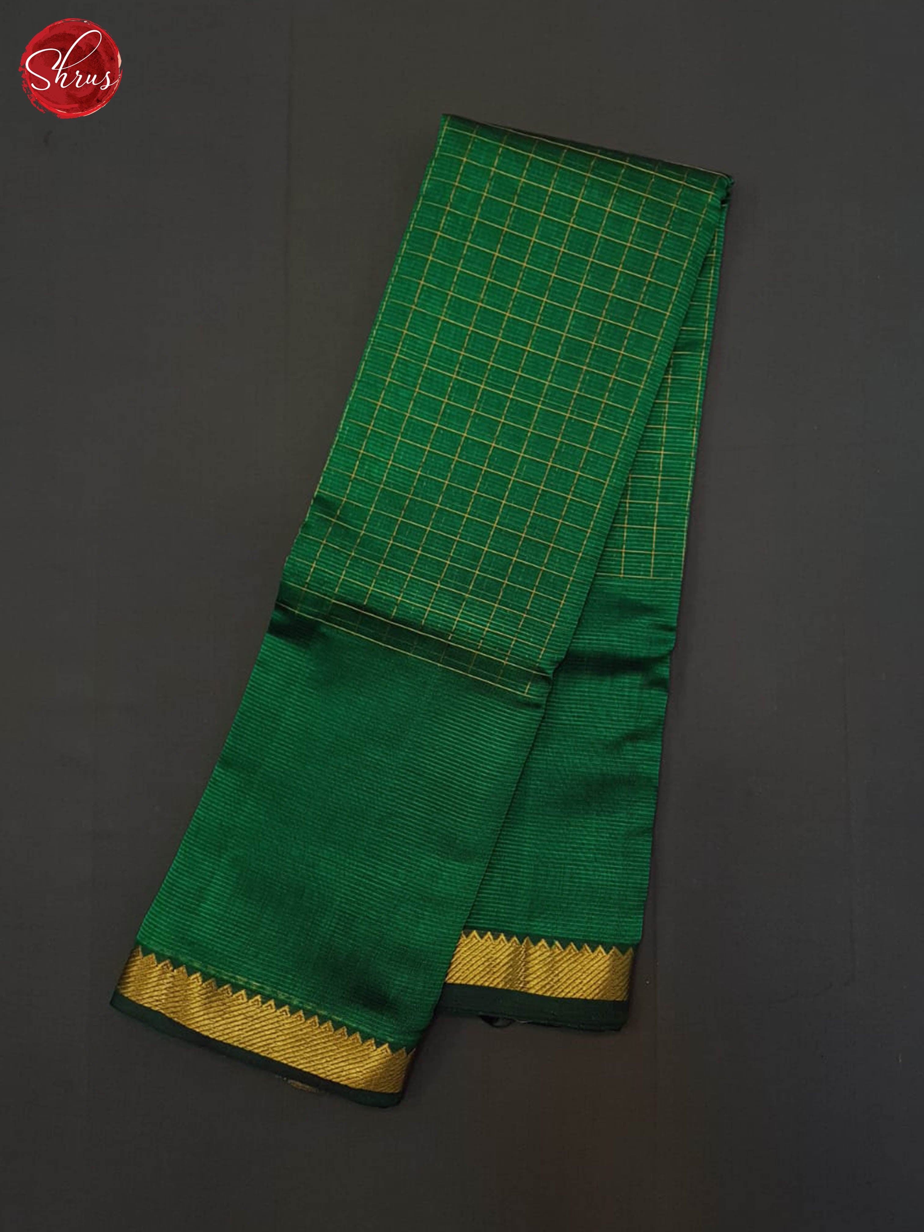 Green(Single Tone) - Mangalagiri silkcotton Saree - Shop on ShrusEternity.com