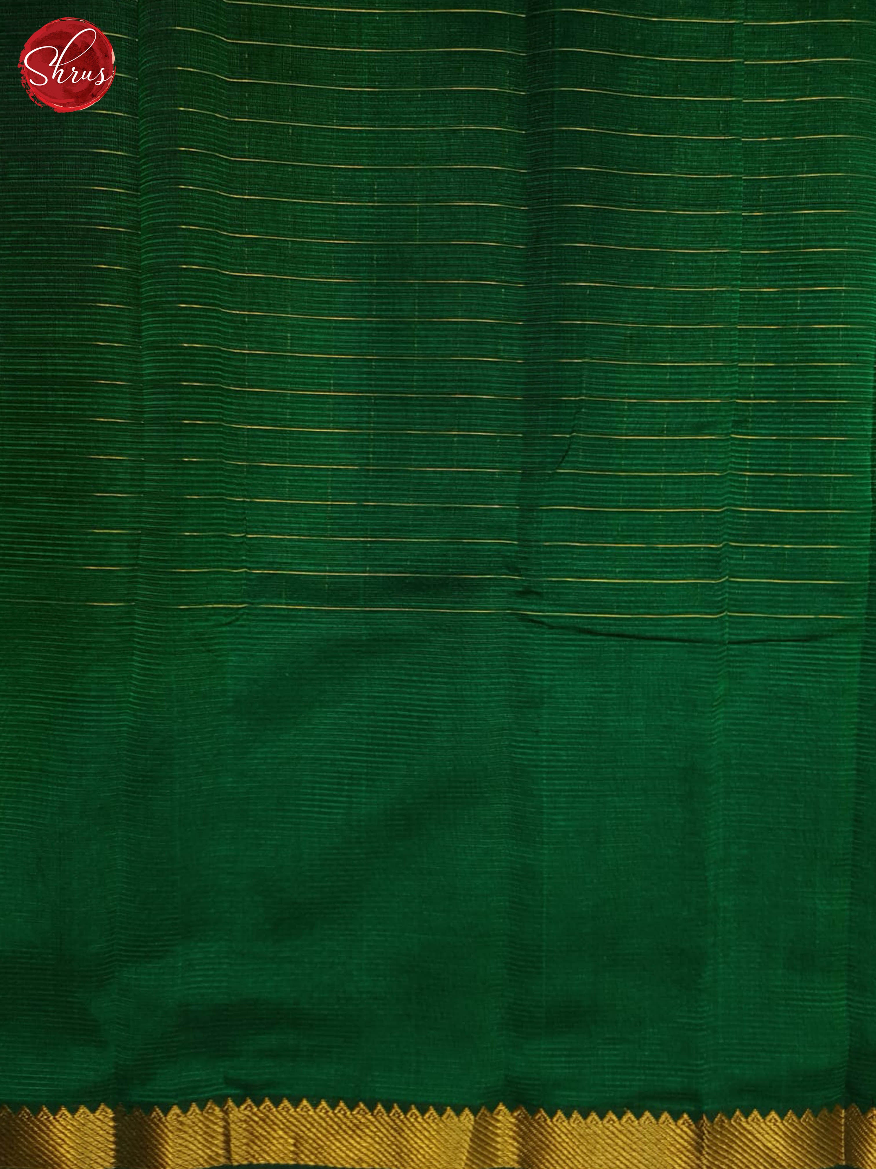 Green(Single Tone) - Mangalagiri silkcotton Saree - Shop on ShrusEternity.com