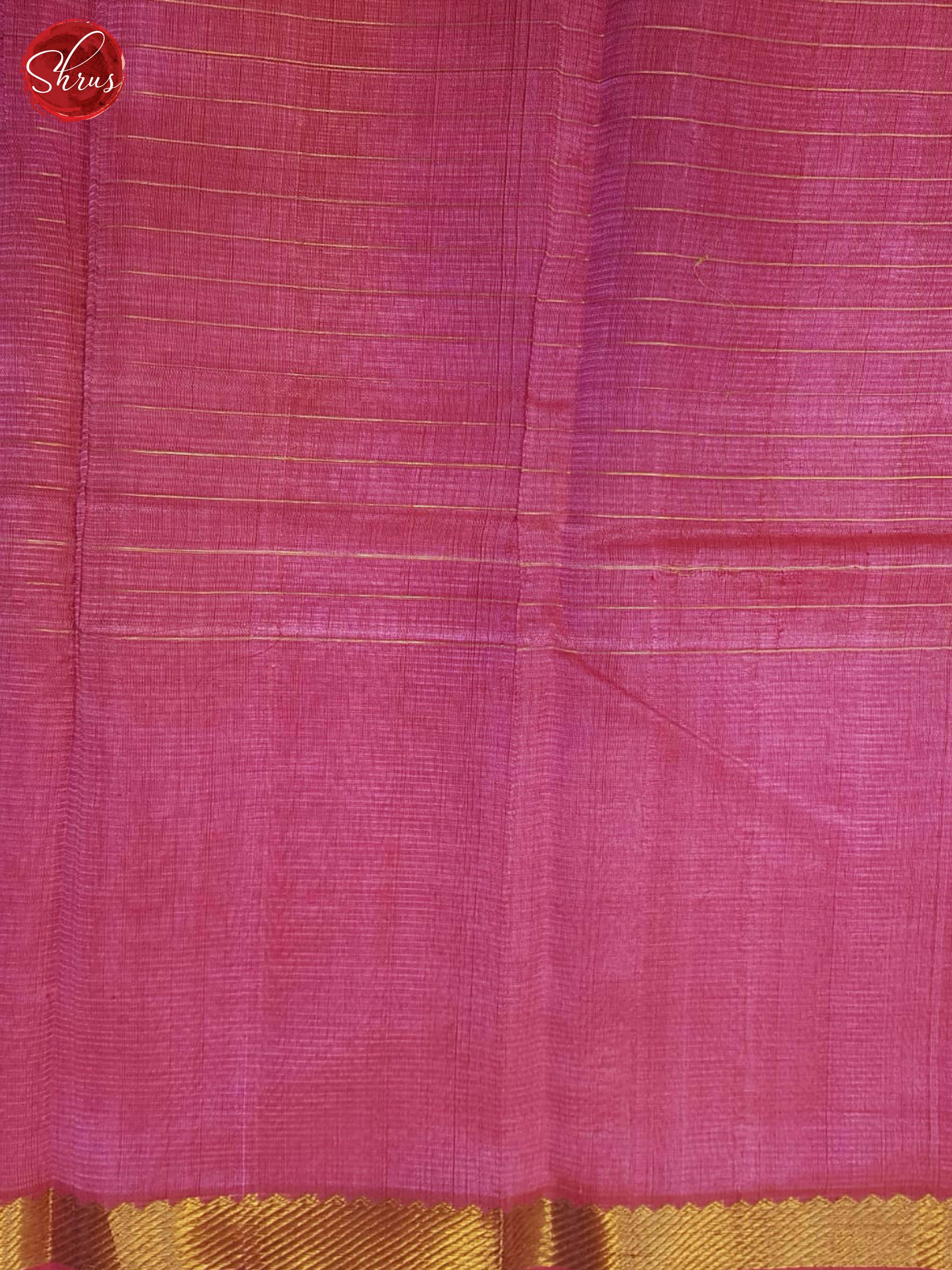 Pink(Single tone) - Mangalagiri silkcotton Saree - Shop on ShrusEternity.com