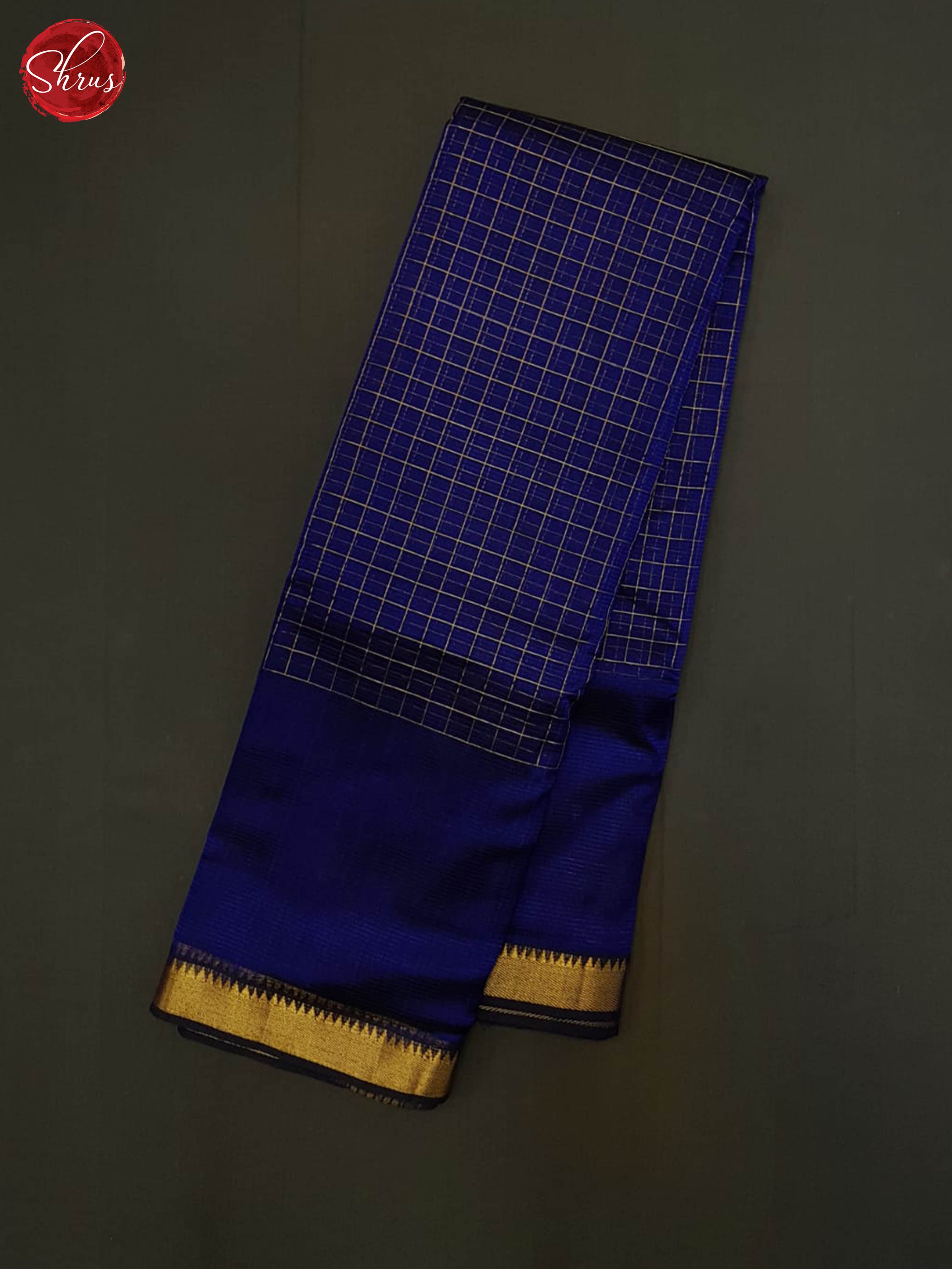 Blue(Single Tone) - Mangalagiri silkcotton Saree - Shop on ShrusEternity.com