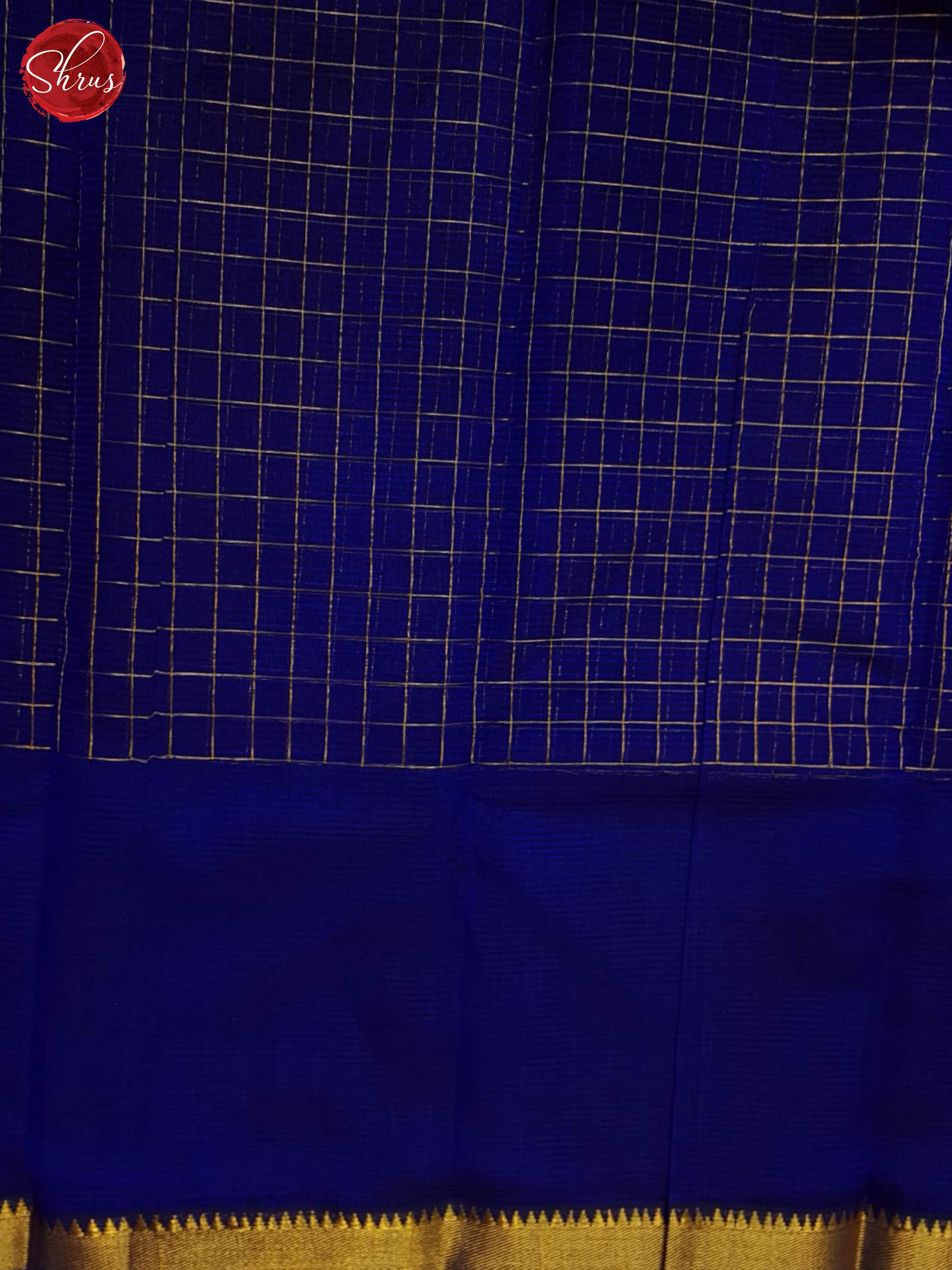 Blue(Single Tone) - Mangalagiri silkcotton Saree - Shop on ShrusEternity.com