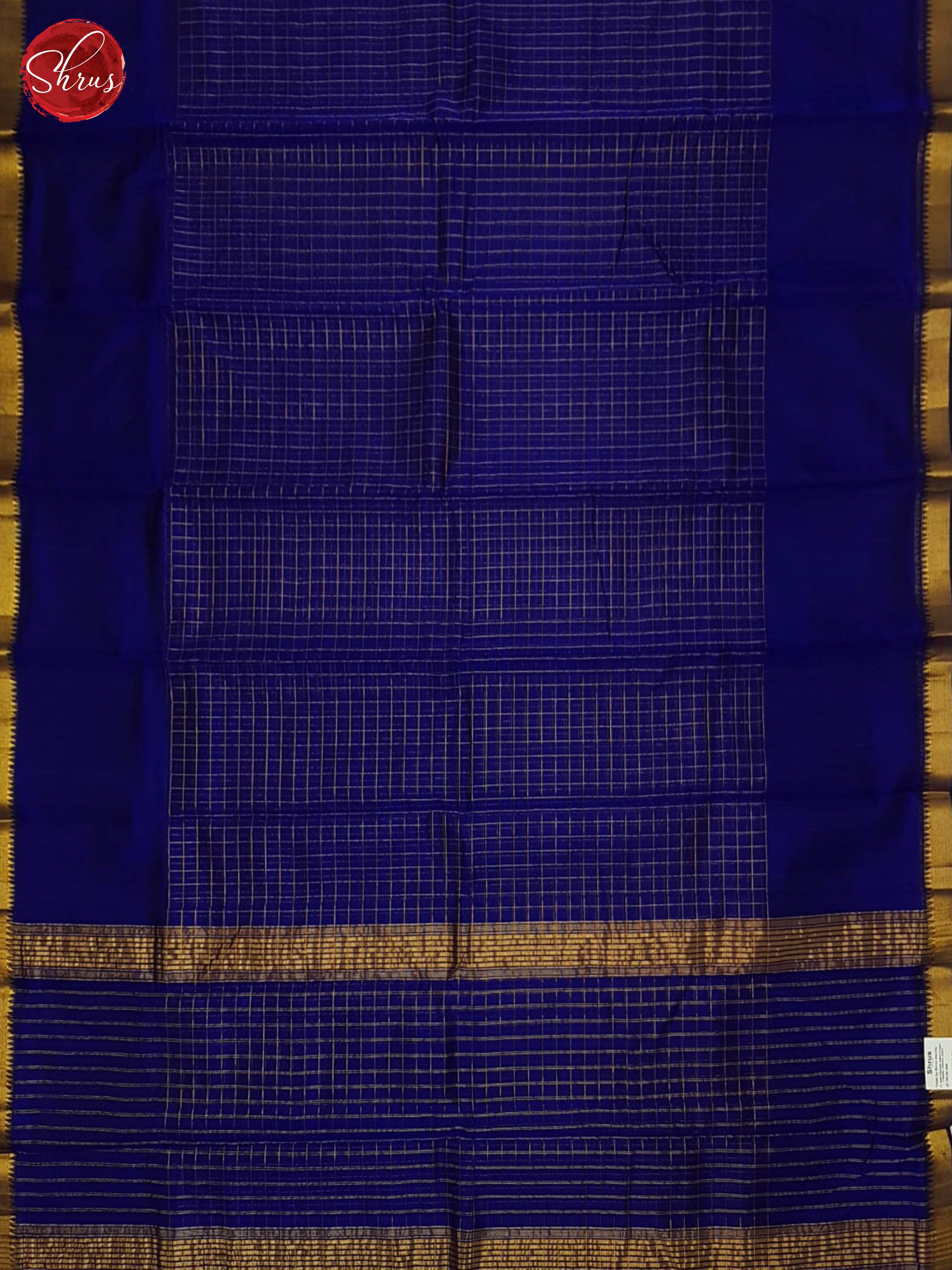 Blue(Single Tone) - Mangalagiri silkcotton Saree - Shop on ShrusEternity.com