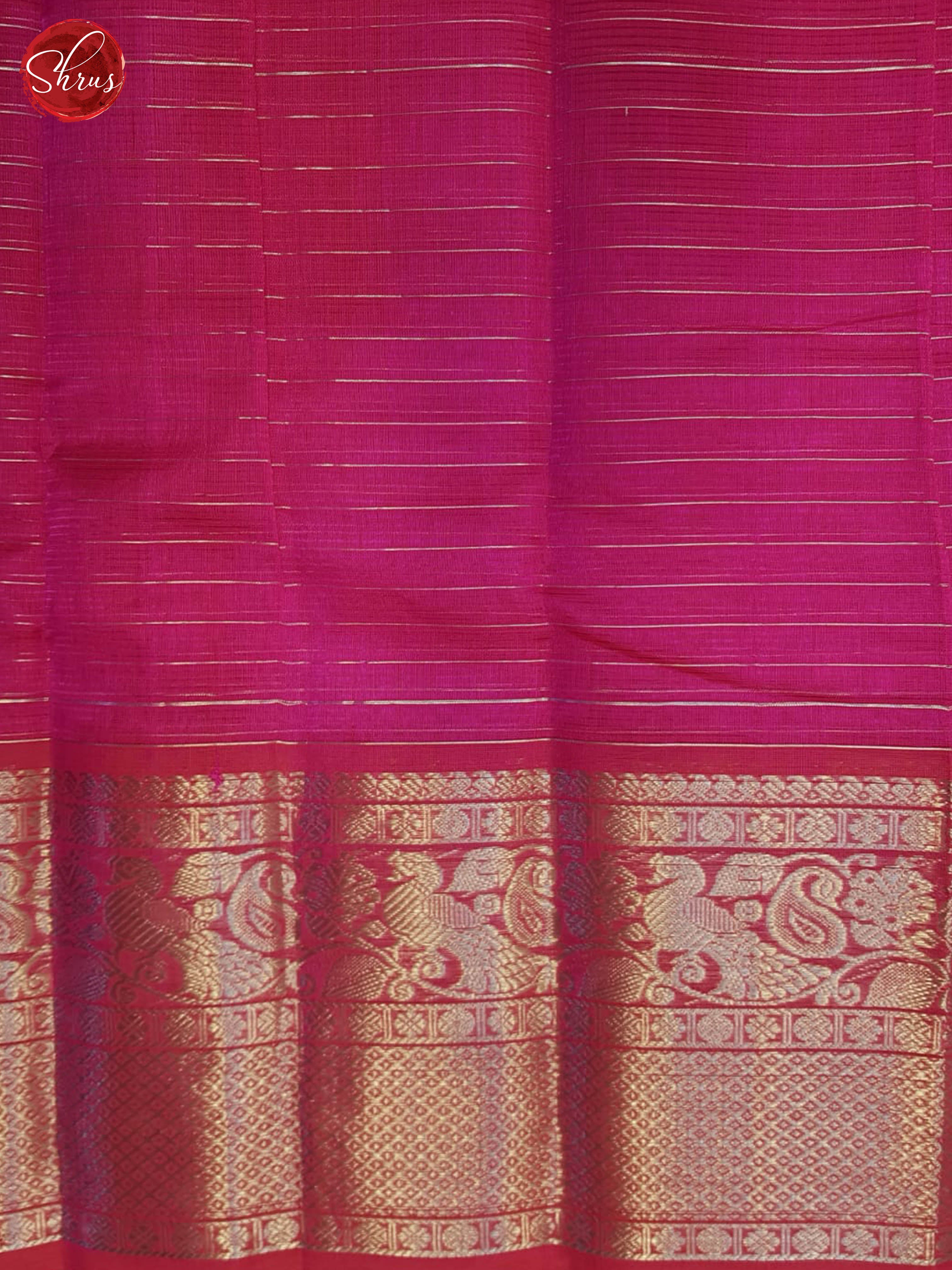 Pink(single tone) - Mangalagiri silkcotton Saree - Shop on ShrusEternity.com