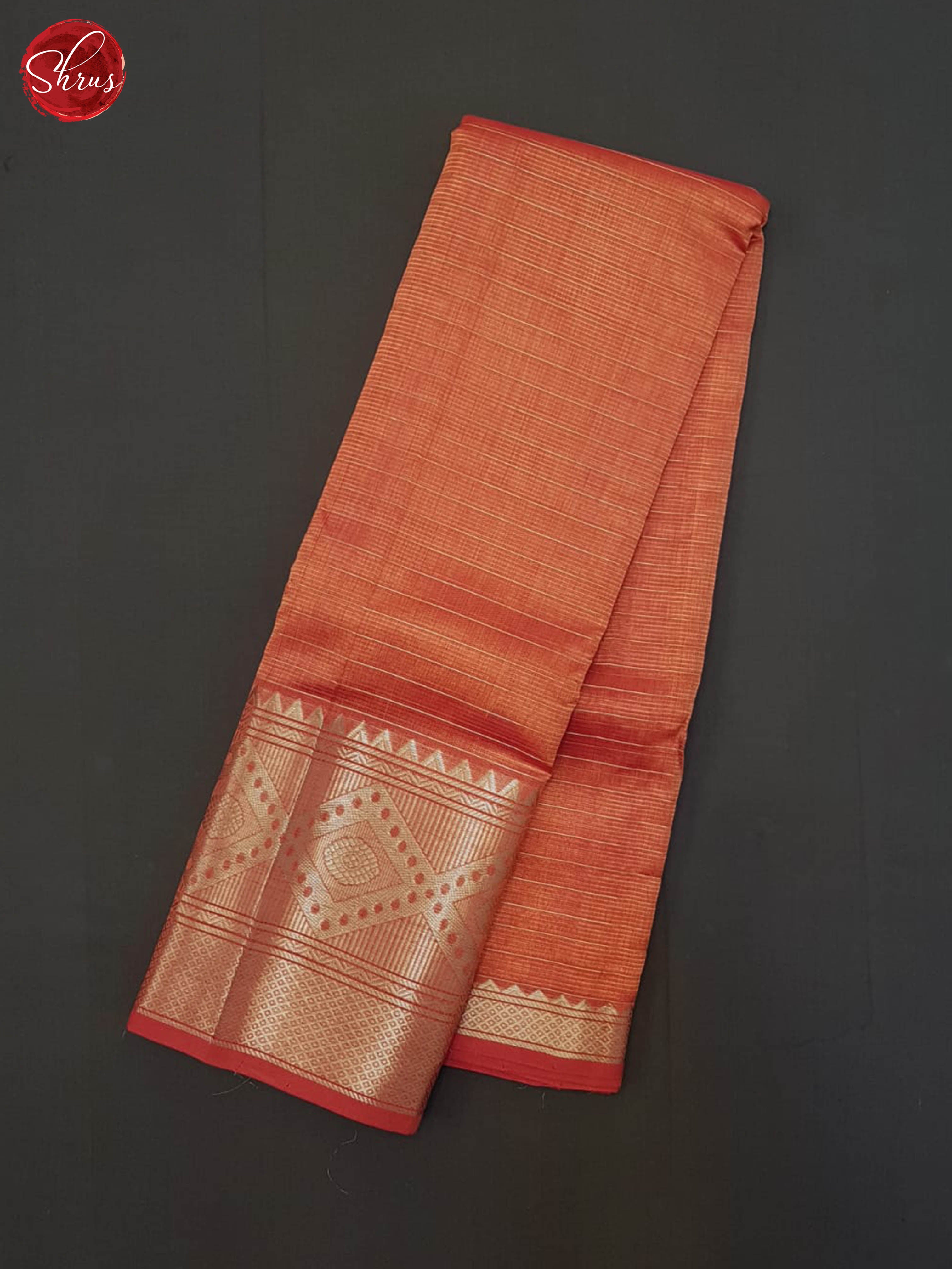 Brick Red (Single Tone) - Mangalagiri silkcotton Saree - Shop on ShrusEternity.com