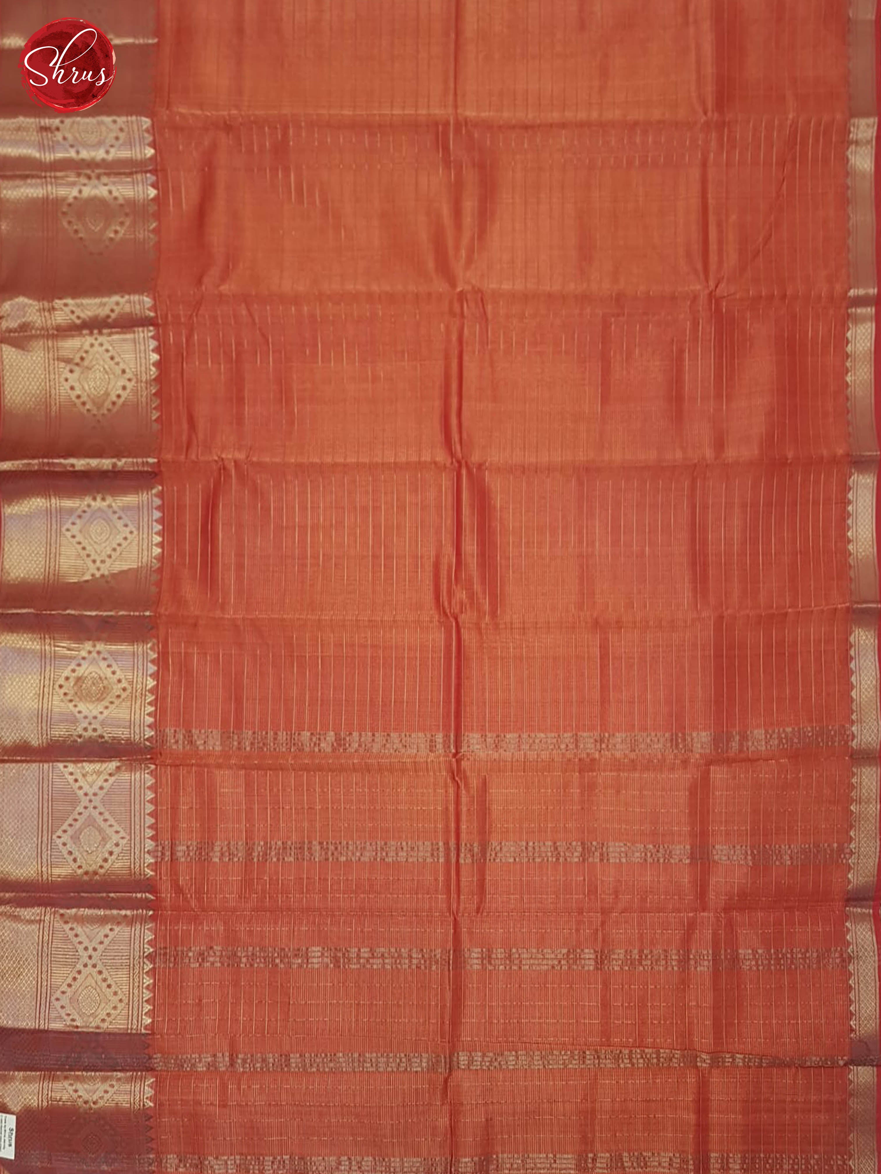 Brick Red (Single Tone) - Mangalagiri silkcotton Saree - Shop on ShrusEternity.com